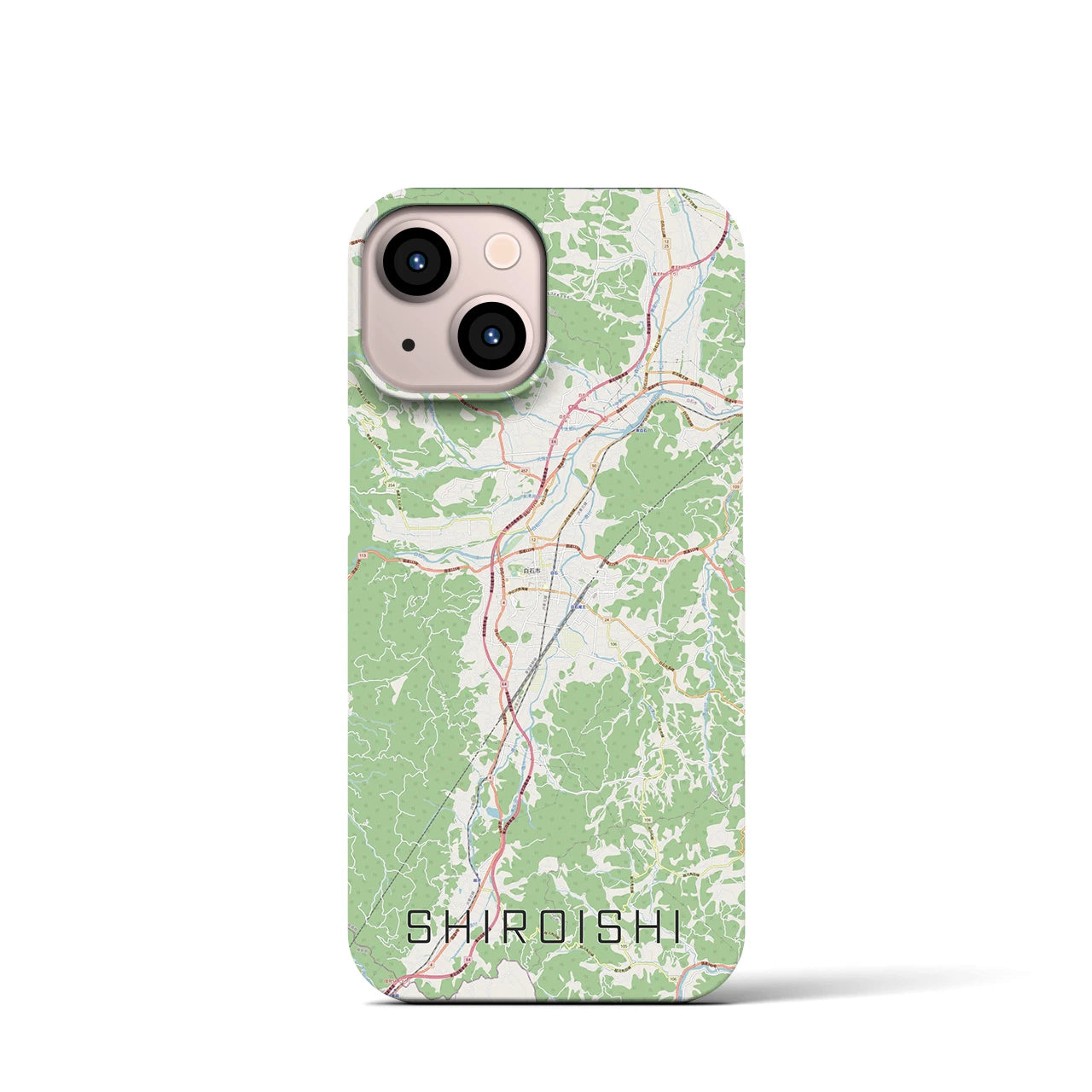【白石(宮城県)】地図柄iPhoneケース(バックカバータイプ)