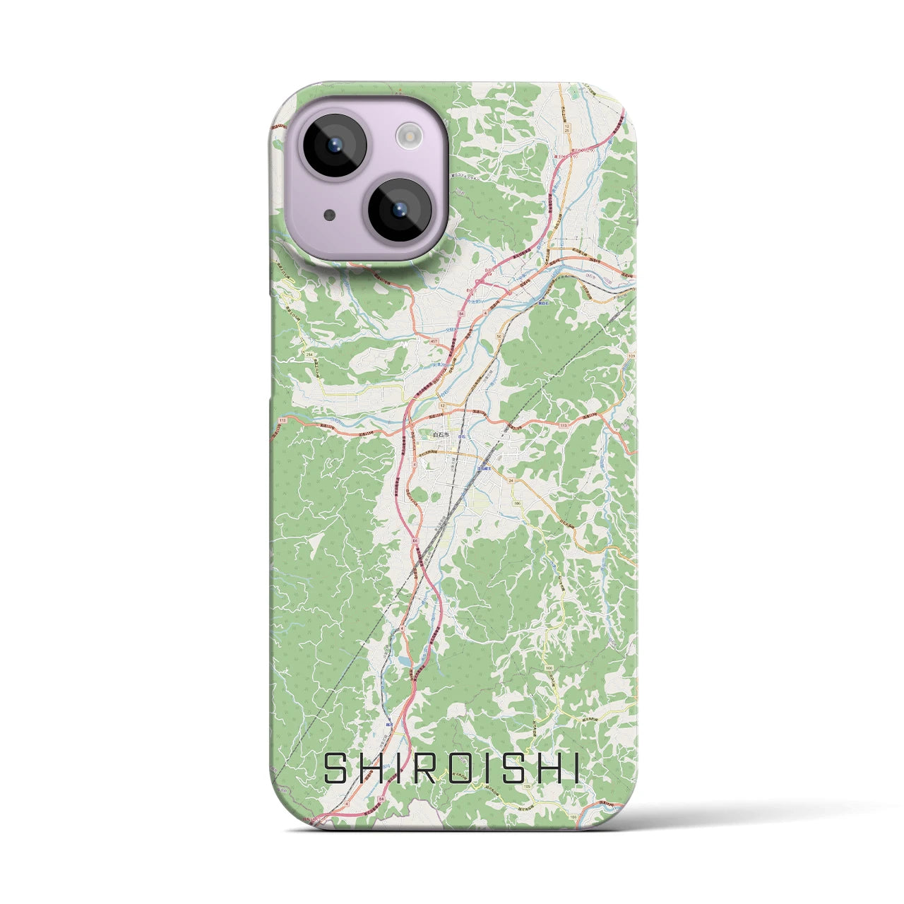 【白石(宮城県)】地図柄iPhoneケース(バックカバータイプ)