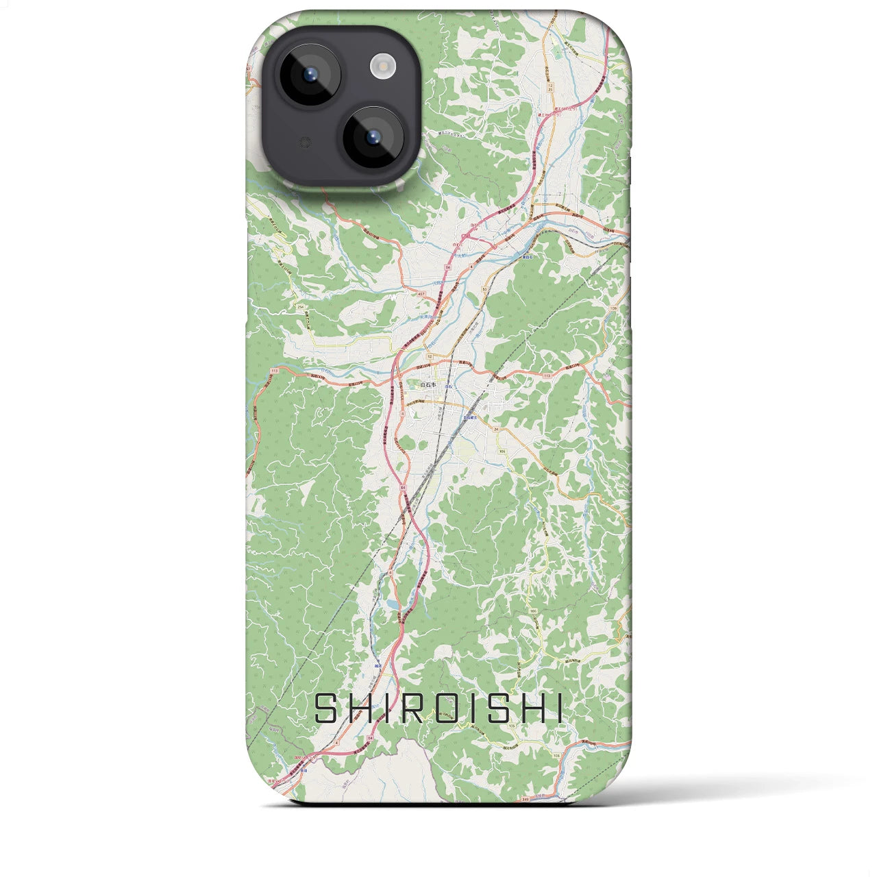 【白石(宮城県)】地図柄iPhoneケース(バックカバータイプ)