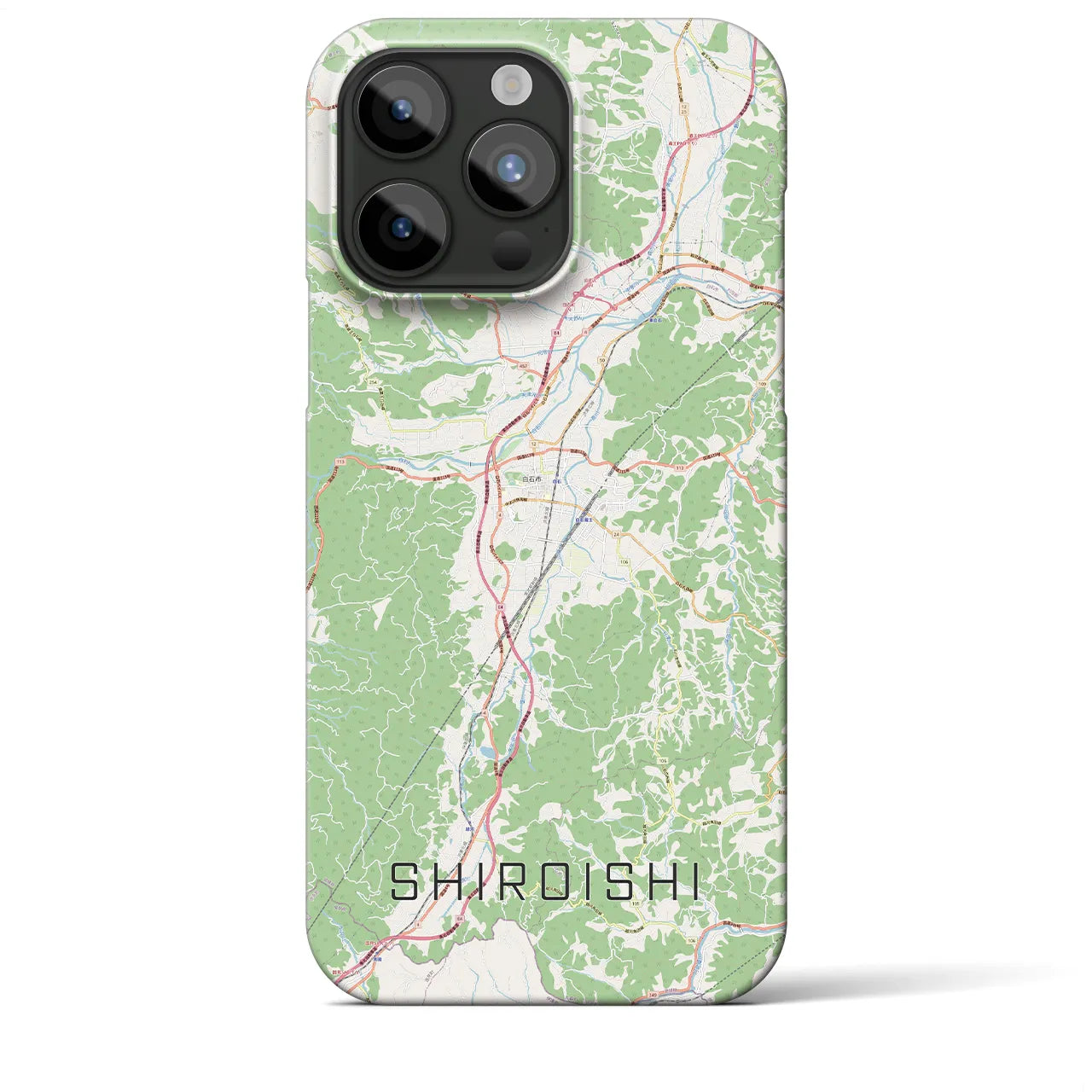 【白石(宮城県)】地図柄iPhoneケース(バックカバータイプ)
