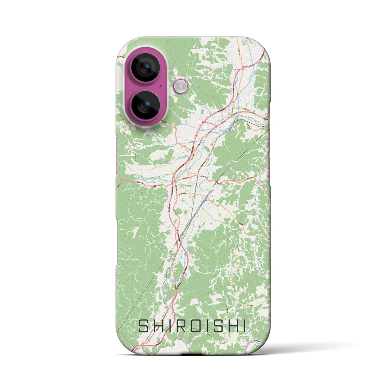 【白石(宮城県)】地図柄iPhoneケース(バックカバータイプ)