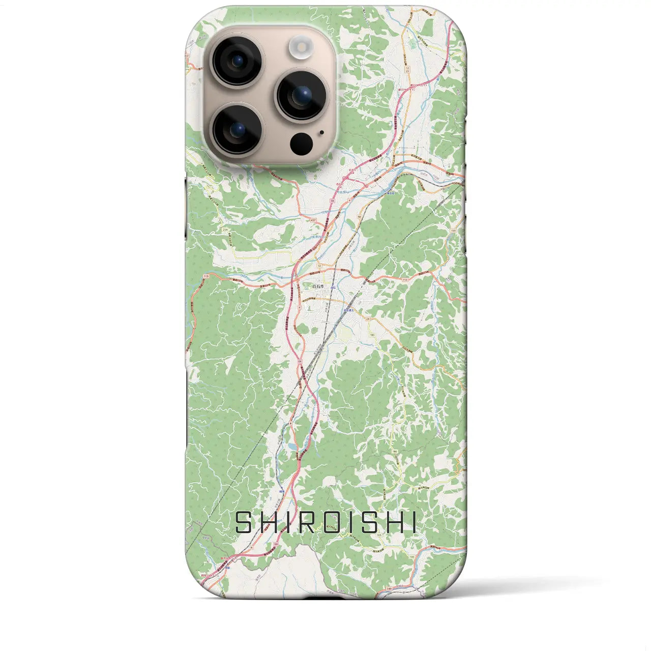 【白石(宮城県)】地図柄iPhoneケース(バックカバータイプ)