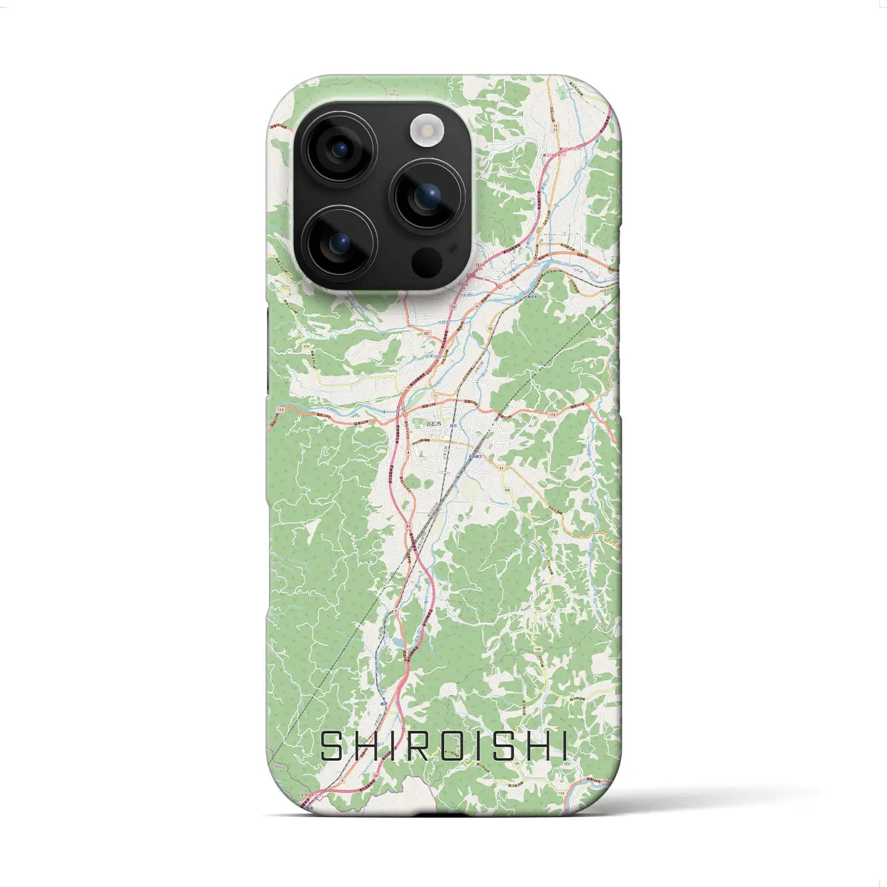 【白石(宮城県)】地図柄iPhoneケース(バックカバータイプ)