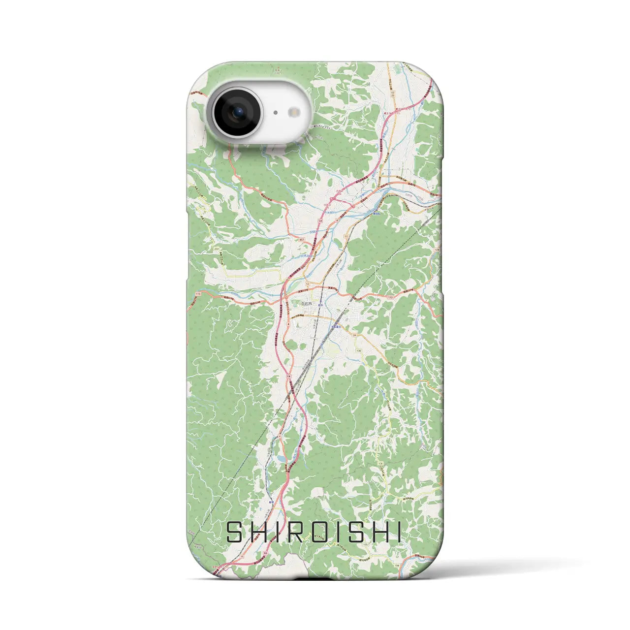 【白石(宮城県)】地図柄iPhoneケース(バックカバータイプ)