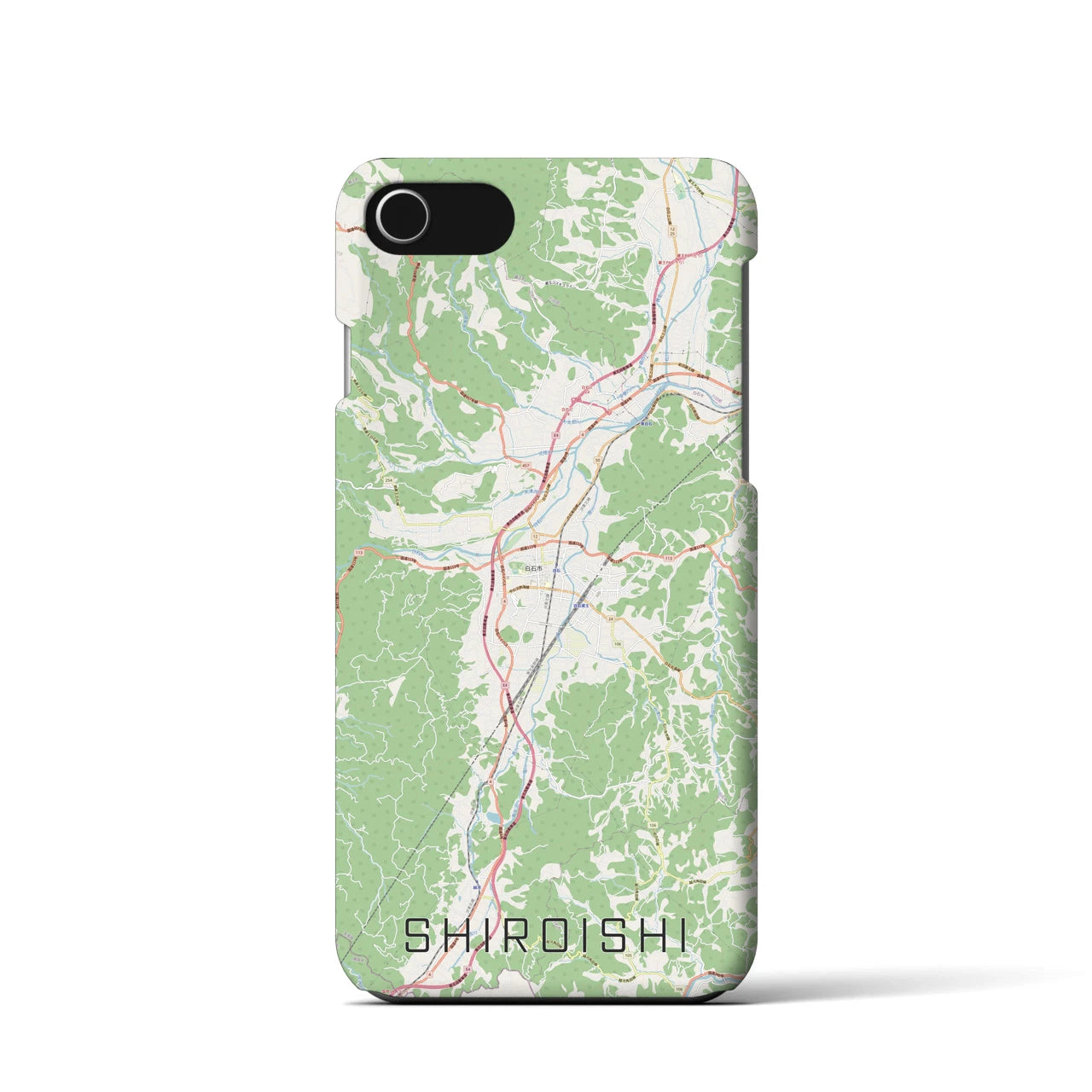 【白石(宮城県)】地図柄iPhoneケース(バックカバータイプ)