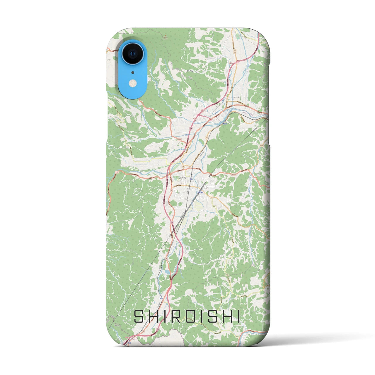 【白石(宮城県)】地図柄iPhoneケース(バックカバータイプ)