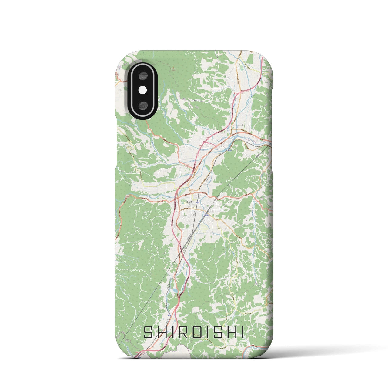 【白石(宮城県)】地図柄iPhoneケース(バックカバータイプ)
