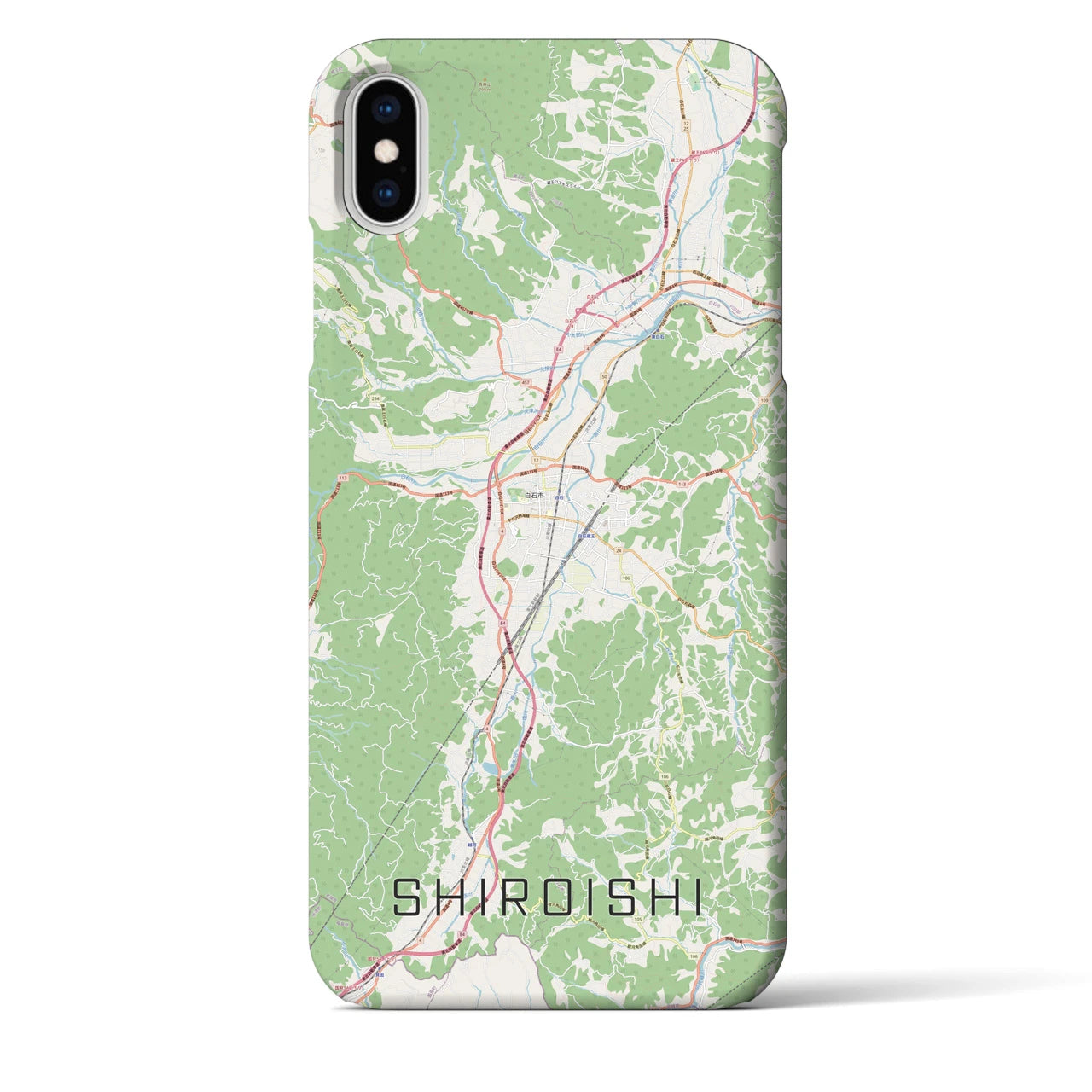 【白石(宮城県)】地図柄iPhoneケース(バックカバータイプ)