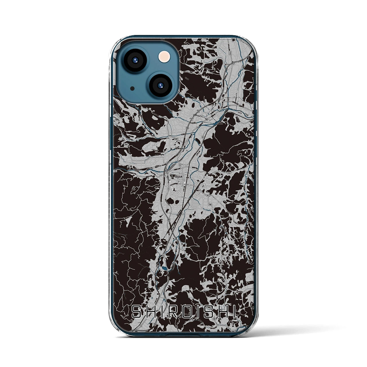 【白石(宮城県)】地図柄iPhoneケース(クリアタイプ)