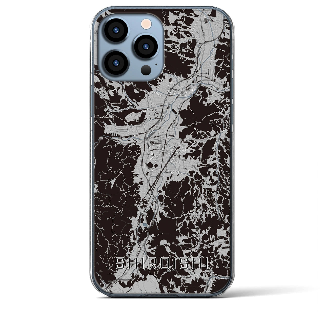 【白石(宮城県)】地図柄iPhoneケース(クリアタイプ)