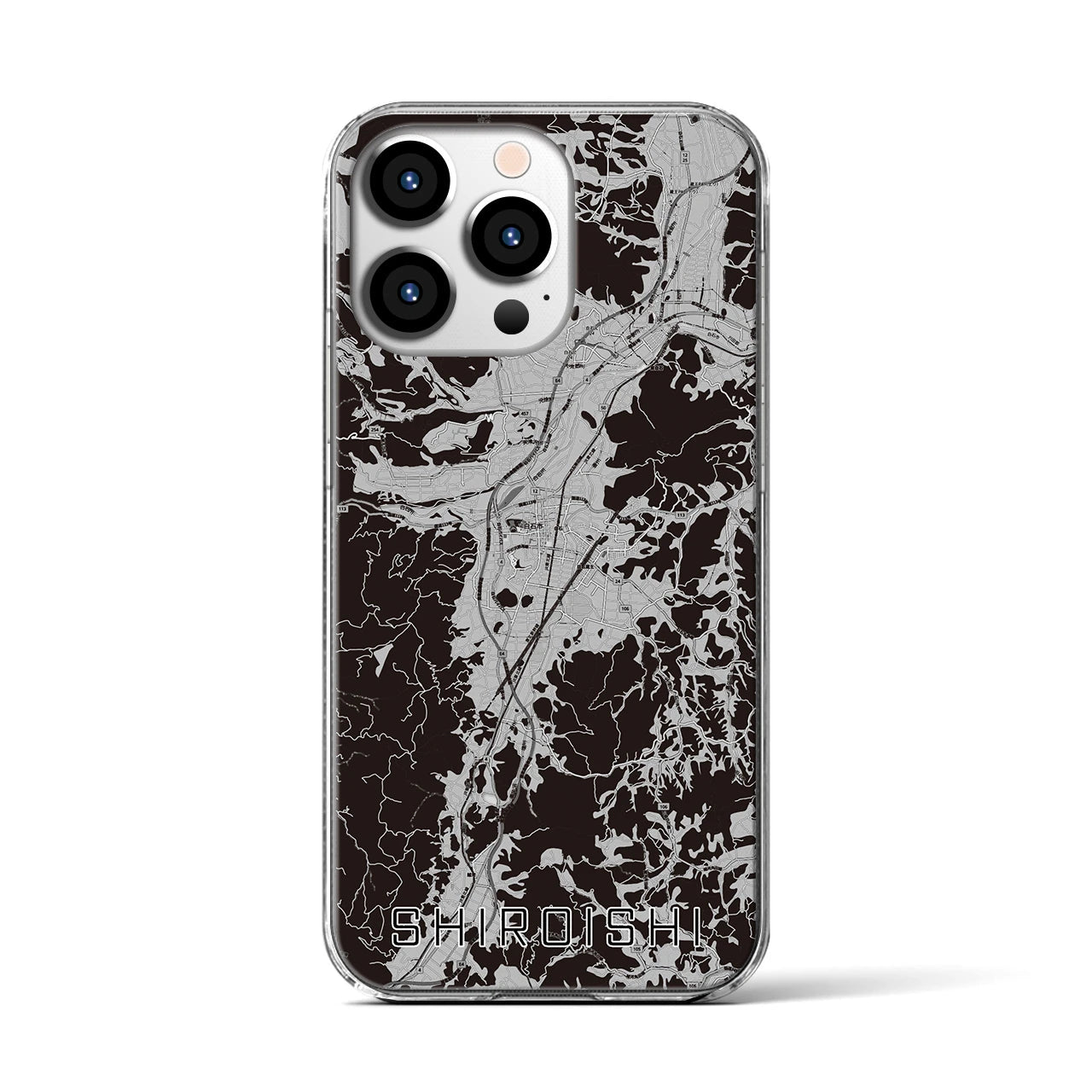 【白石(宮城県)】地図柄iPhoneケース(クリアタイプ)