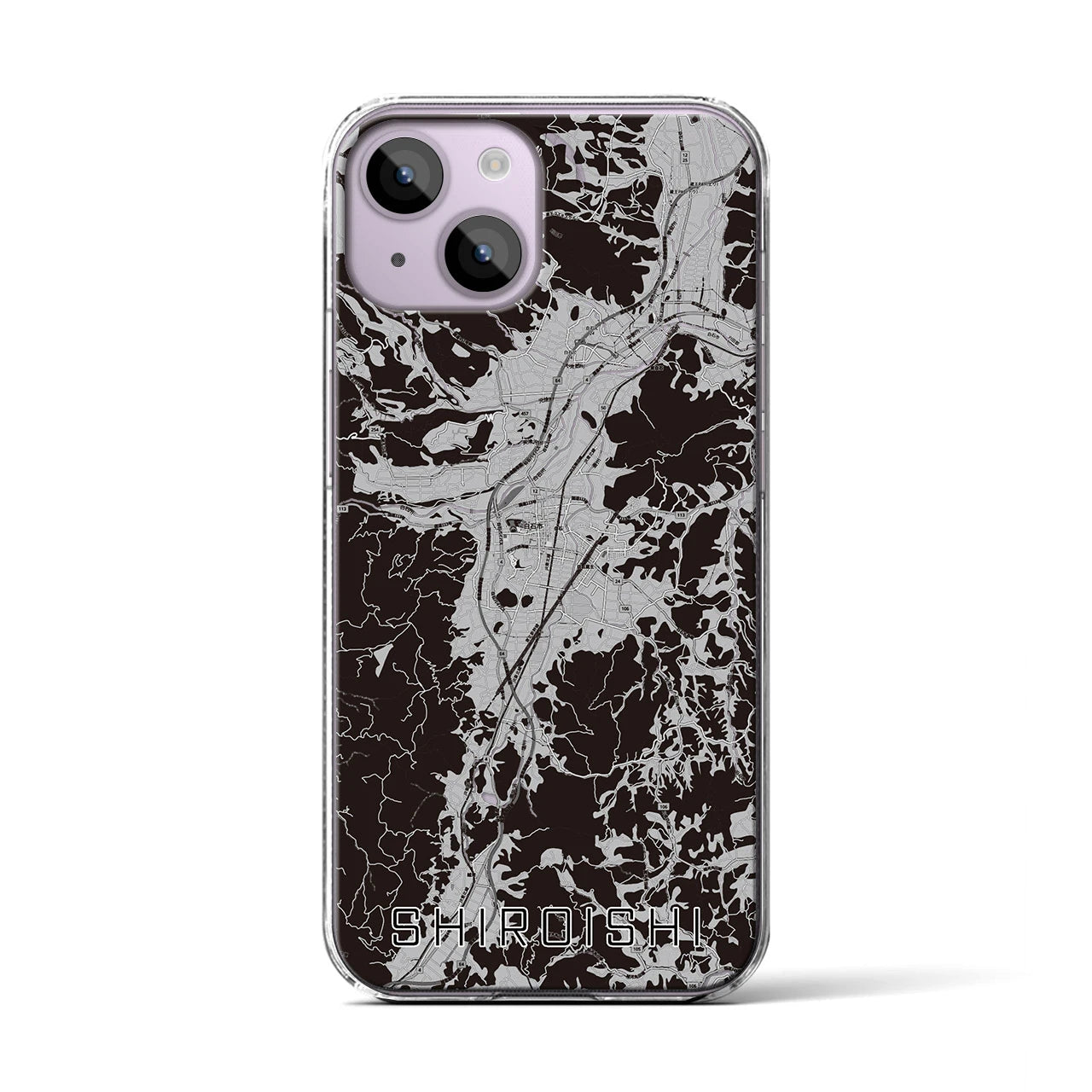 【白石(宮城県)】地図柄iPhoneケース(クリアタイプ)