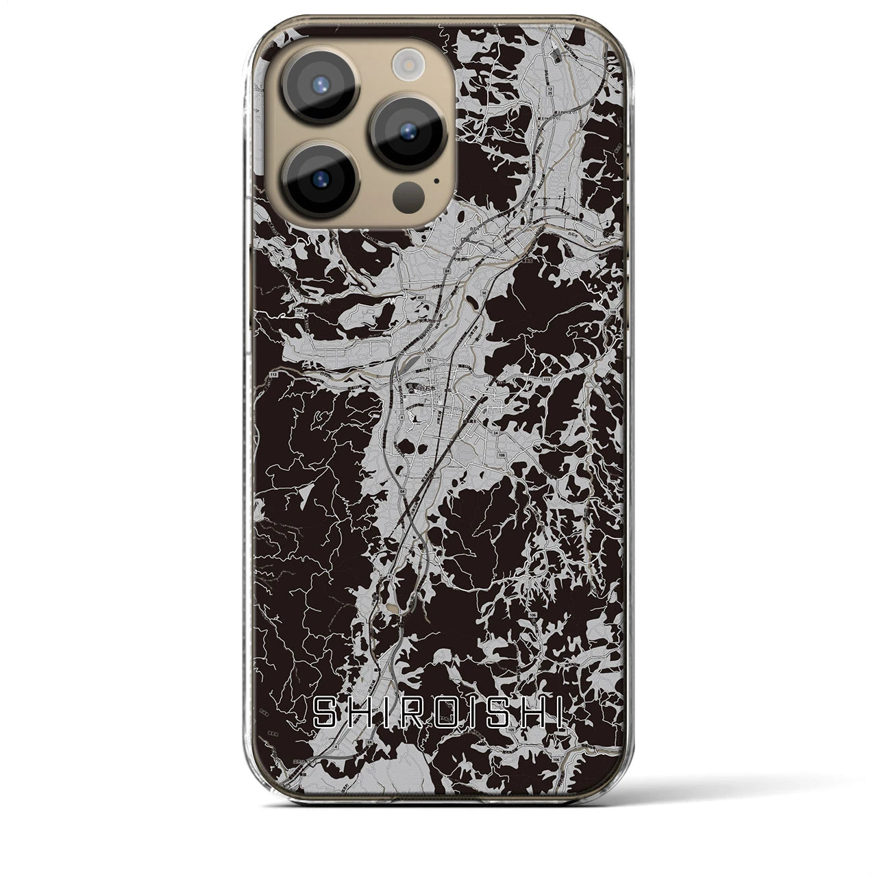 【白石(宮城県)】地図柄iPhoneケース(クリアタイプ)