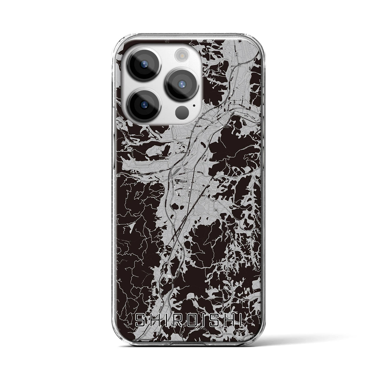 【白石(宮城県)】地図柄iPhoneケース(クリアタイプ)