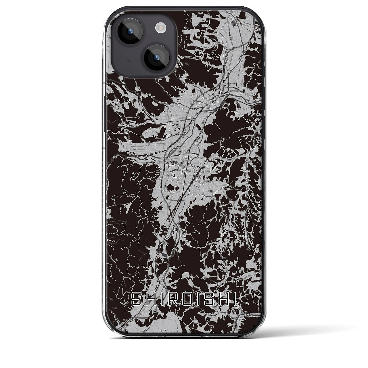 【白石(宮城県)】地図柄iPhoneケース(クリアタイプ)