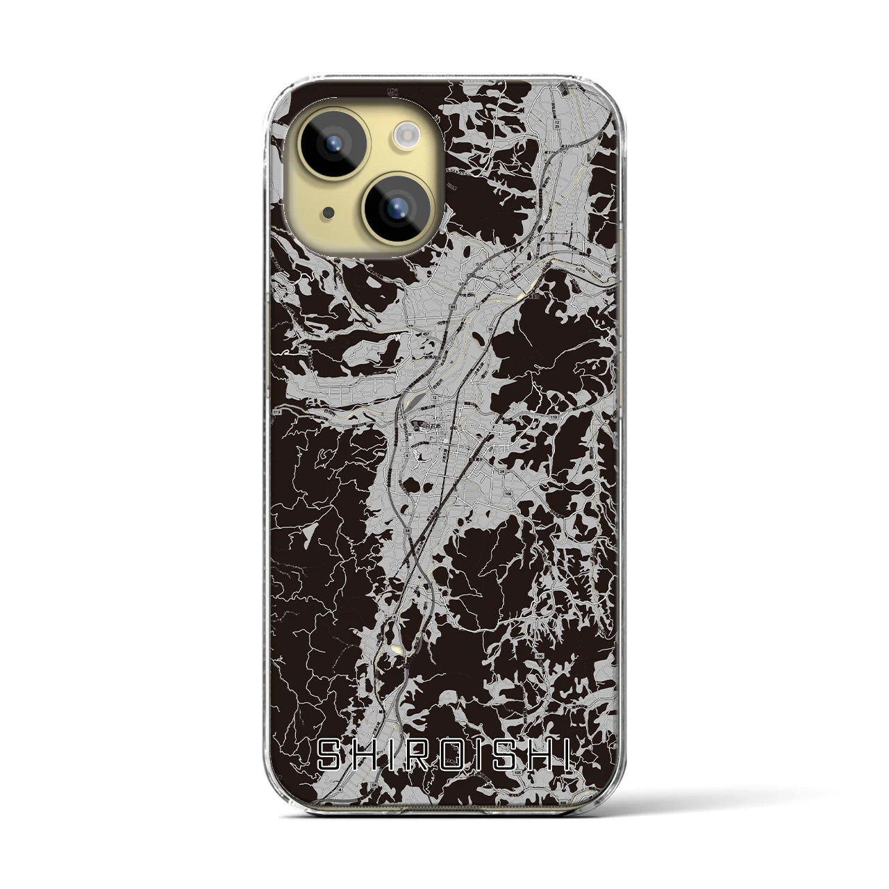 【白石(宮城県)】地図柄iPhoneケース(クリアタイプ)