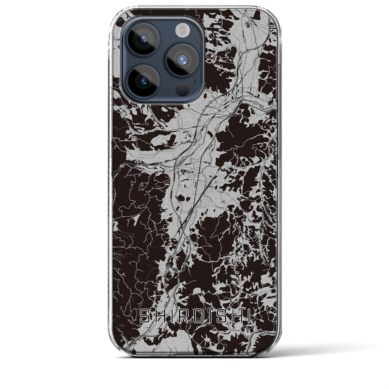 【白石(宮城県)】地図柄iPhoneケース(クリアタイプ)