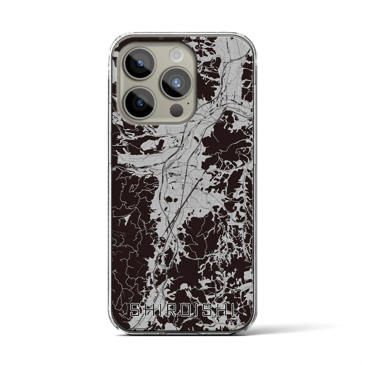 【白石(宮城県)】地図柄iPhoneケース(クリアタイプ)