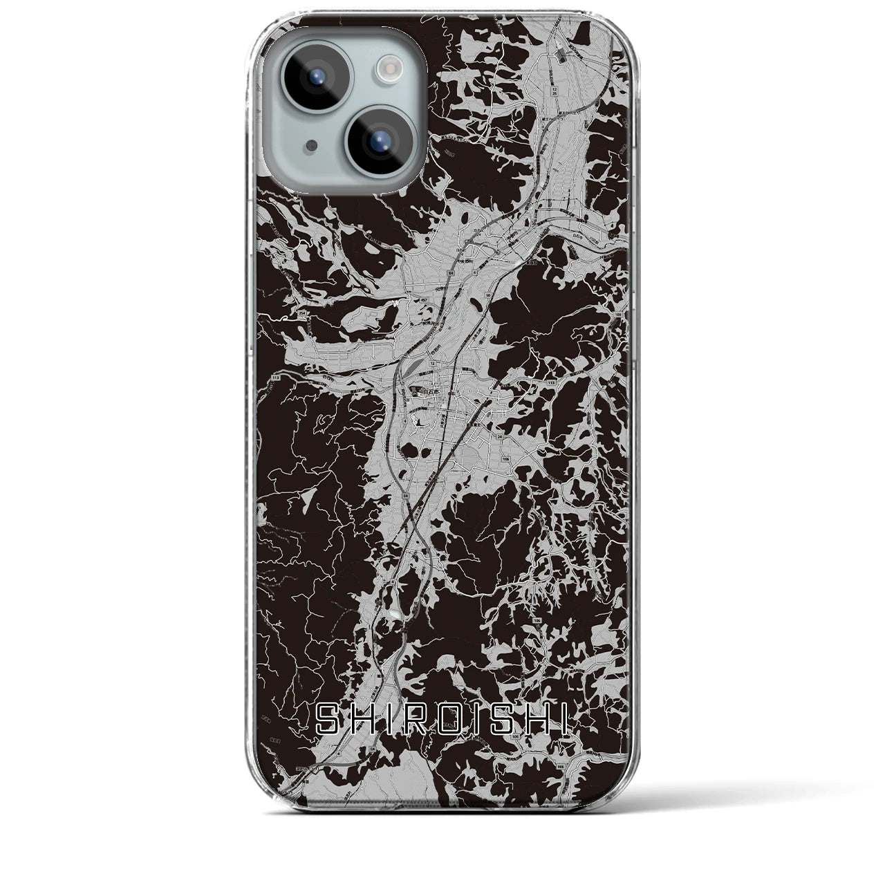 【白石(宮城県)】地図柄iPhoneケース(クリアタイプ)