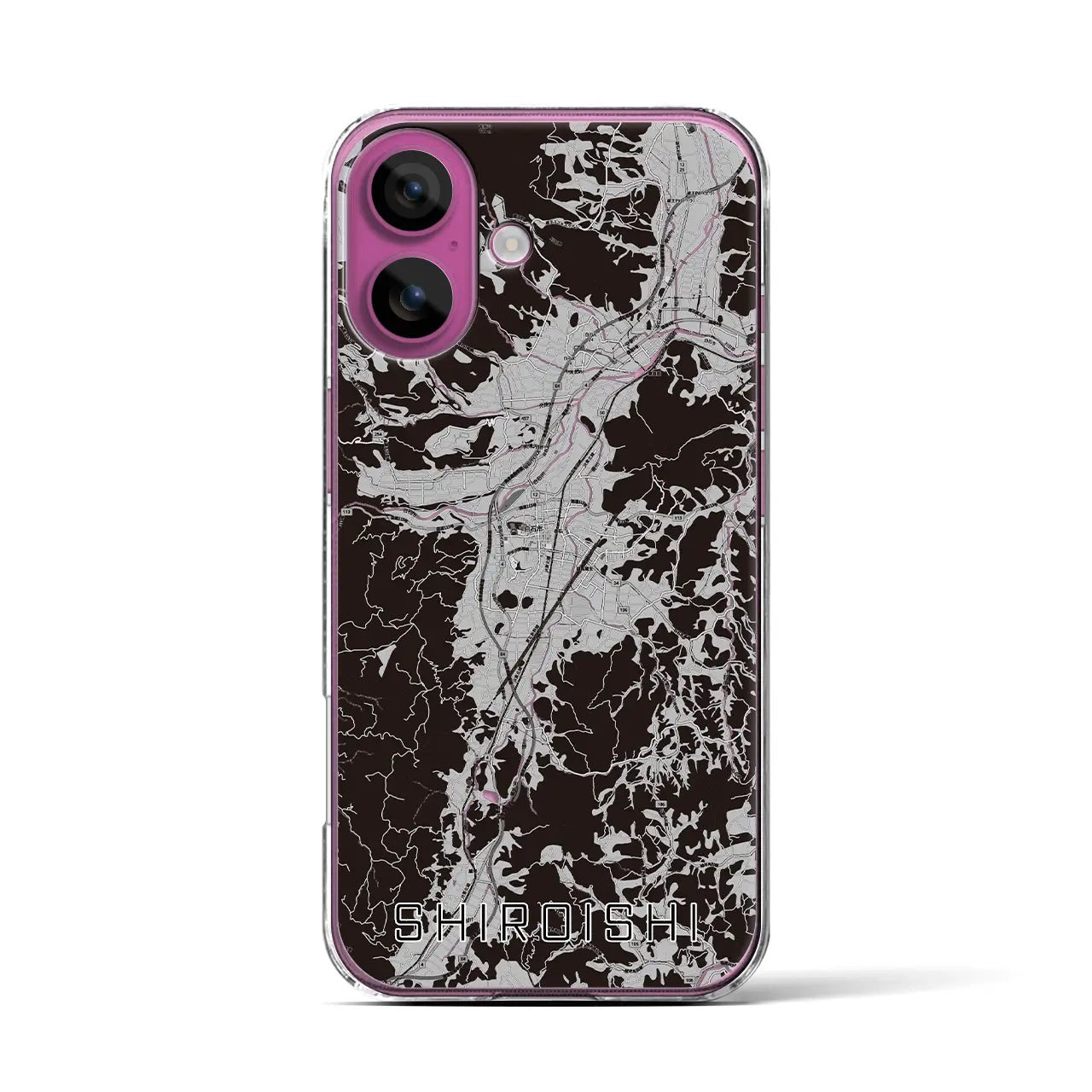 【白石(宮城県)】地図柄iPhoneケース(クリアタイプ)