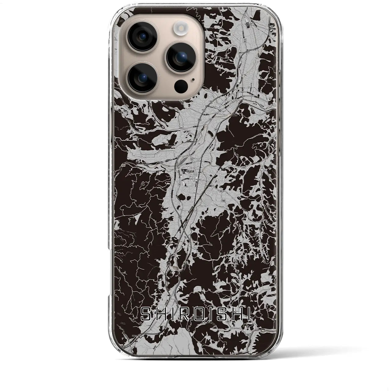 【白石(宮城県)】地図柄iPhoneケース(クリアタイプ)