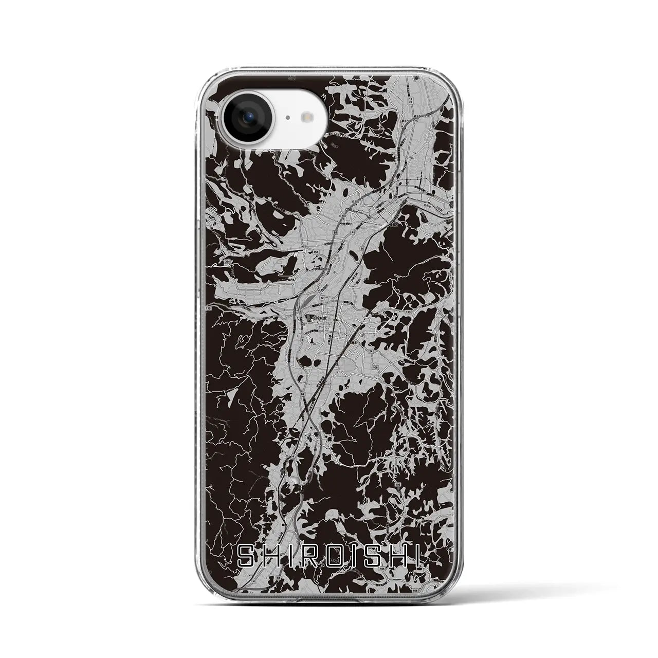 【白石(宮城県)】地図柄iPhoneケース(クリアタイプ)