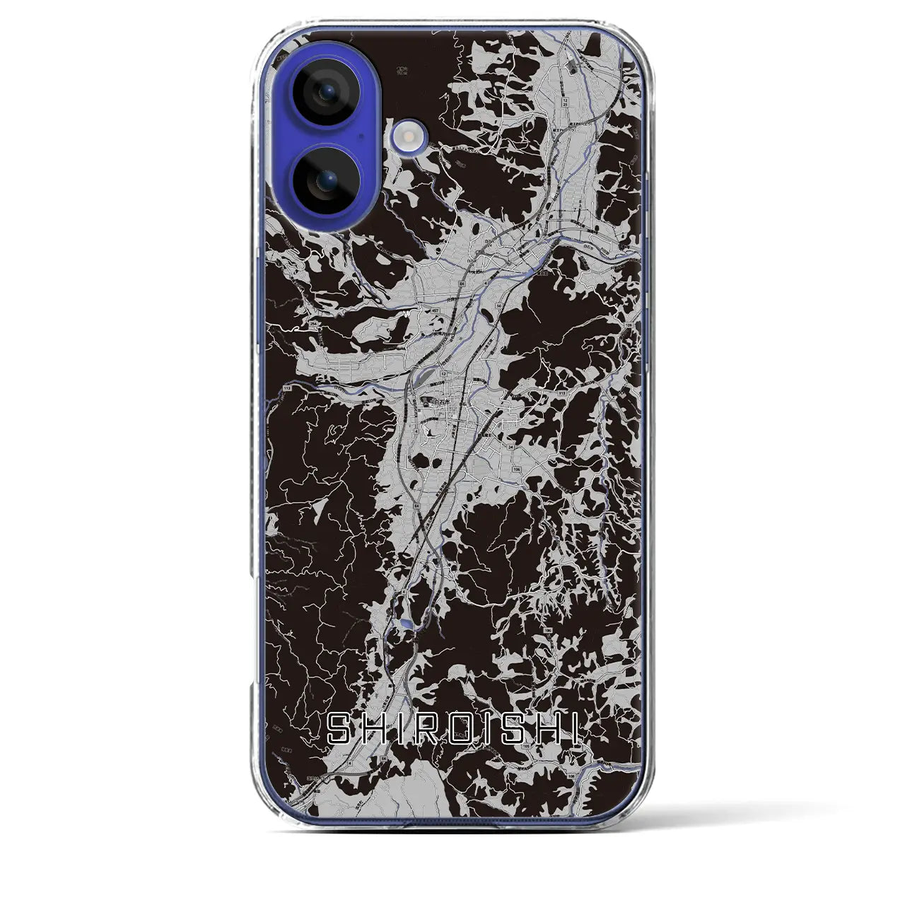 【白石(宮城県)】地図柄iPhoneケース(クリアタイプ)