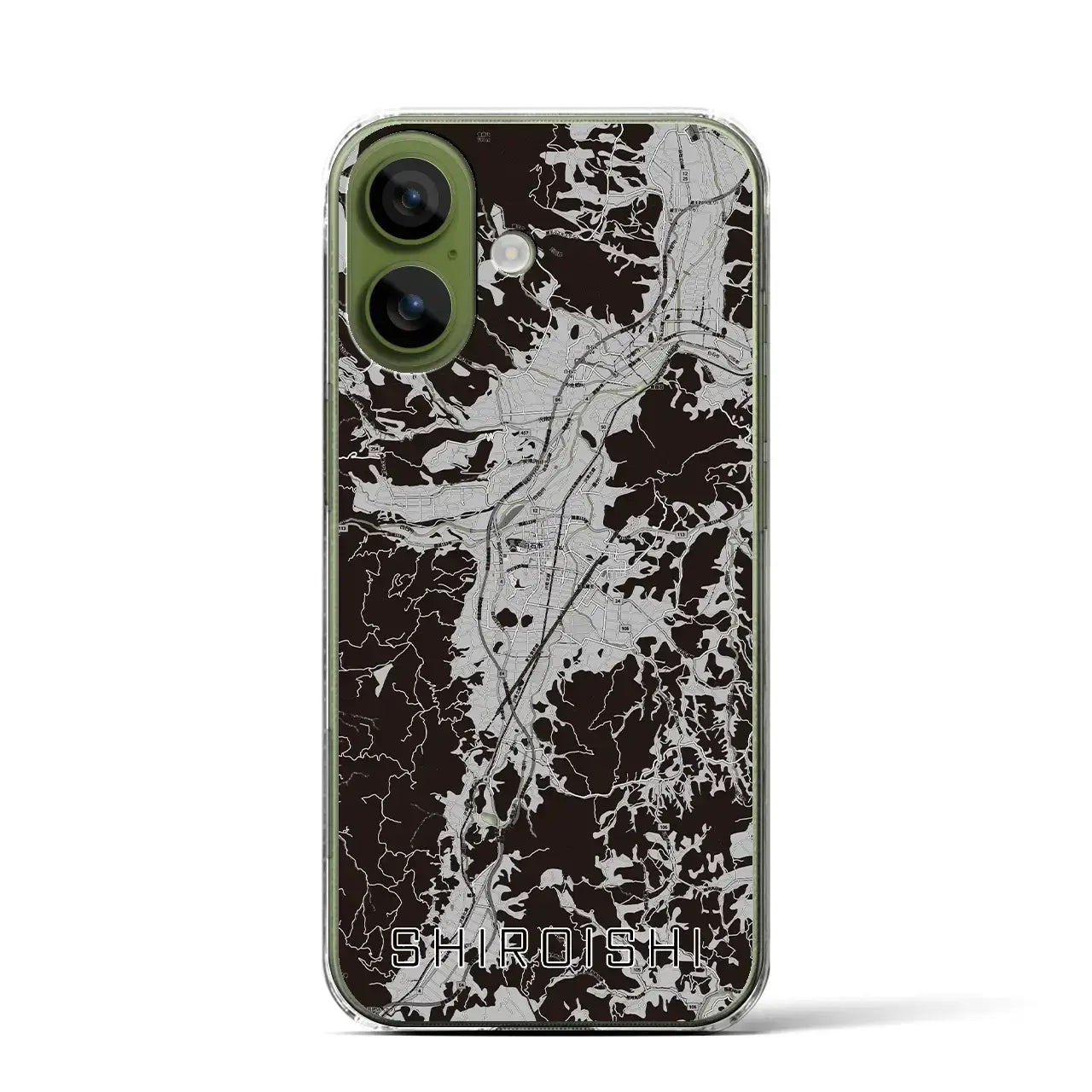 【白石(宮城県)】地図柄iPhoneケース(クリアタイプ)