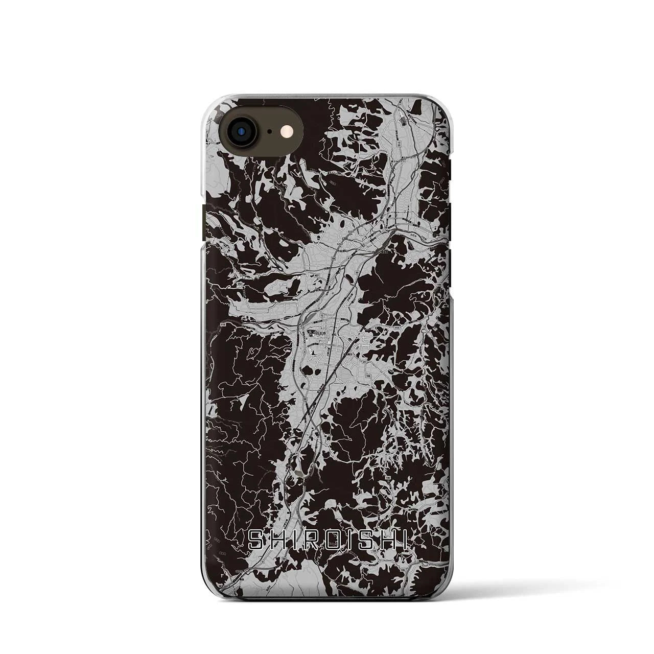 【白石(宮城県)】地図柄iPhoneケース(クリアタイプ)