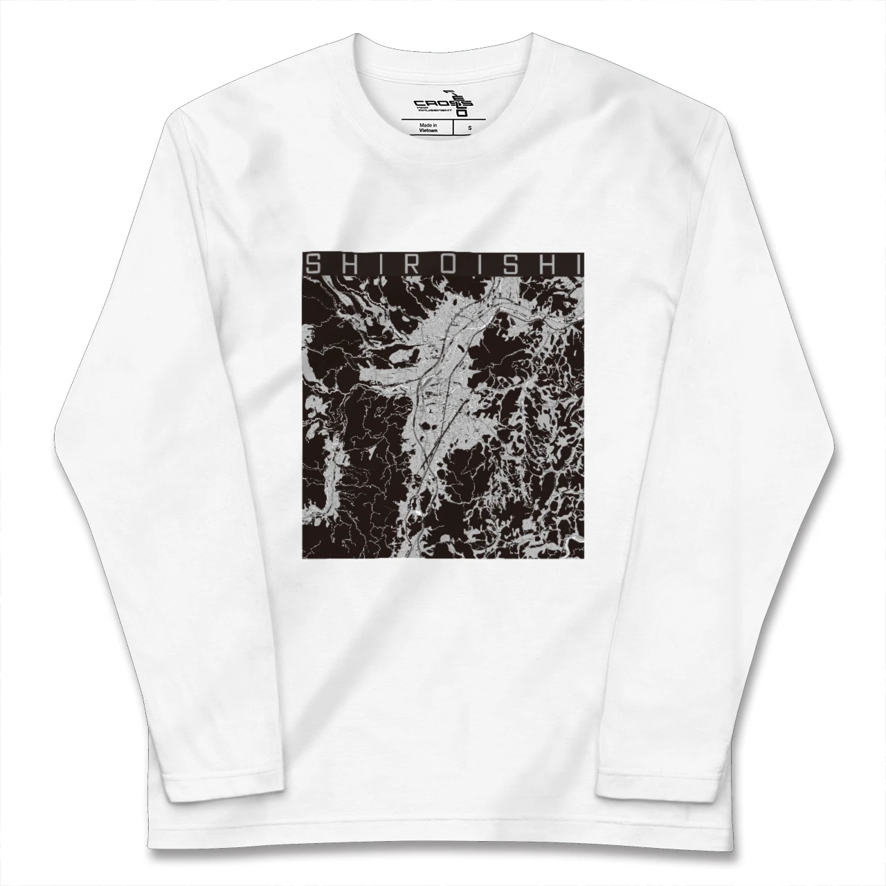 【白石(宮城県)】地図柄ロングスリーブTシャツ