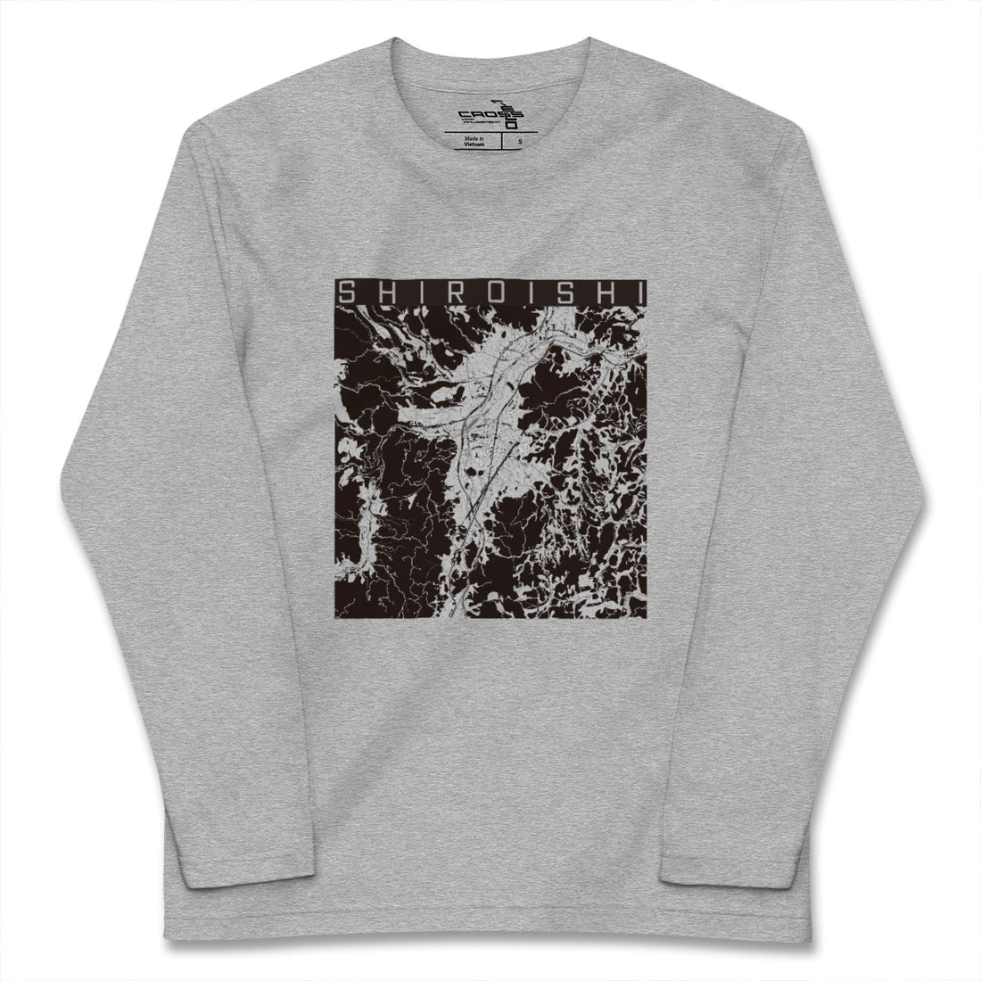 【白石(宮城県)】地図柄ロングスリーブTシャツ