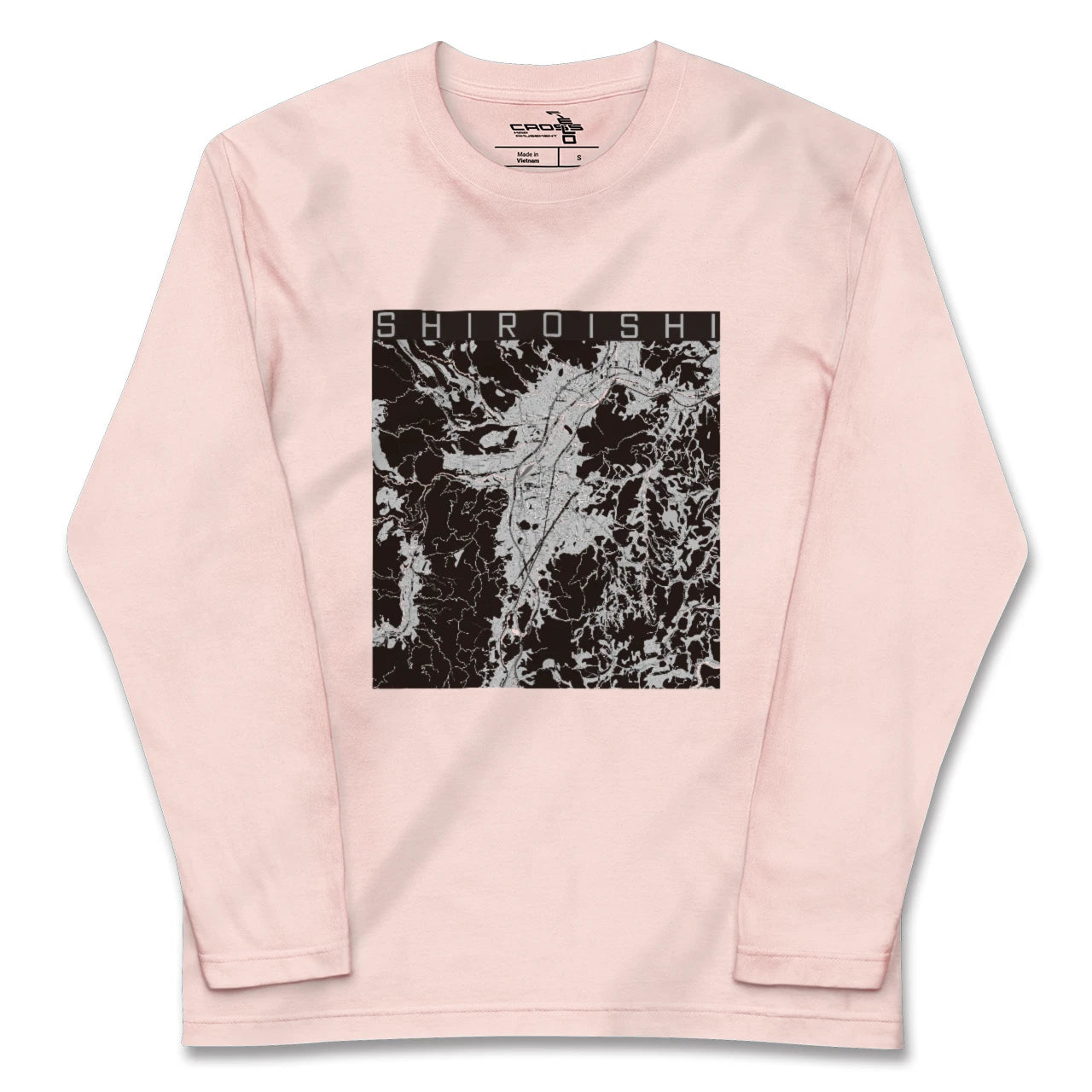 【白石(宮城県)】地図柄ロングスリーブTシャツ