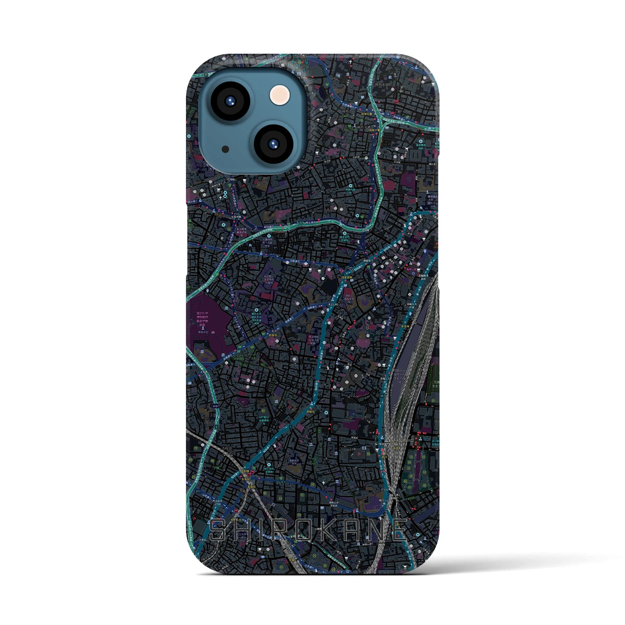 【白金(東京都)】地図柄iPhoneケース(バックカバータイプ)
