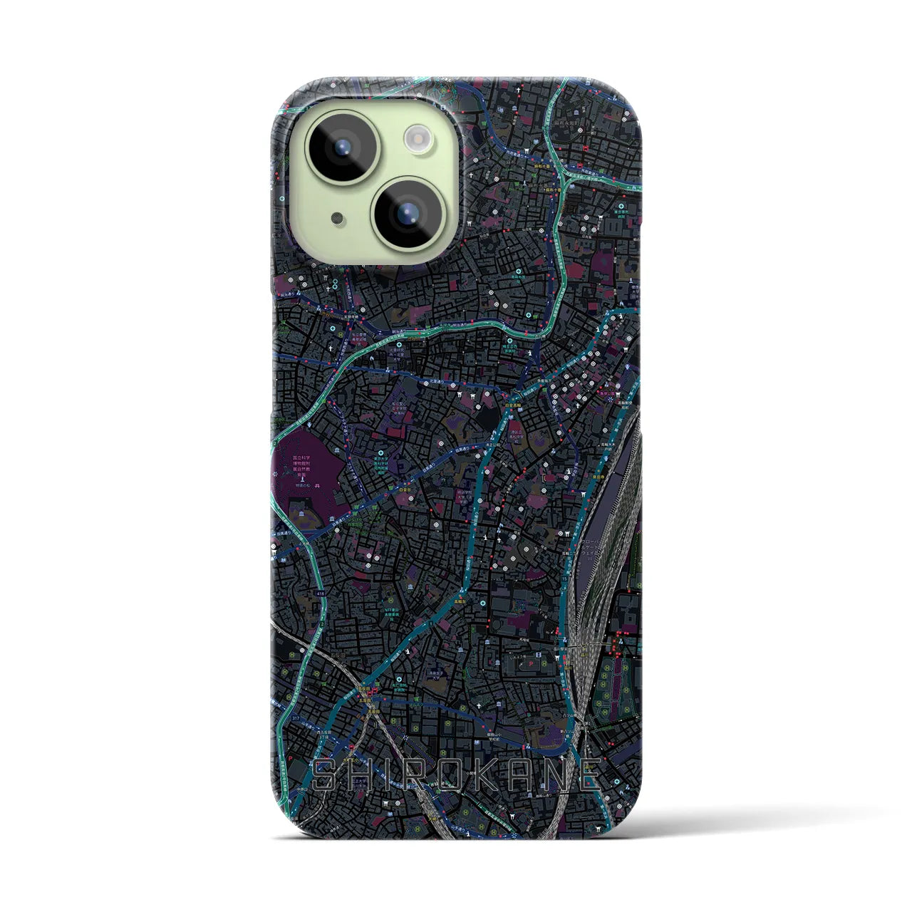 【白金(東京都)】地図柄iPhoneケース(バックカバータイプ)