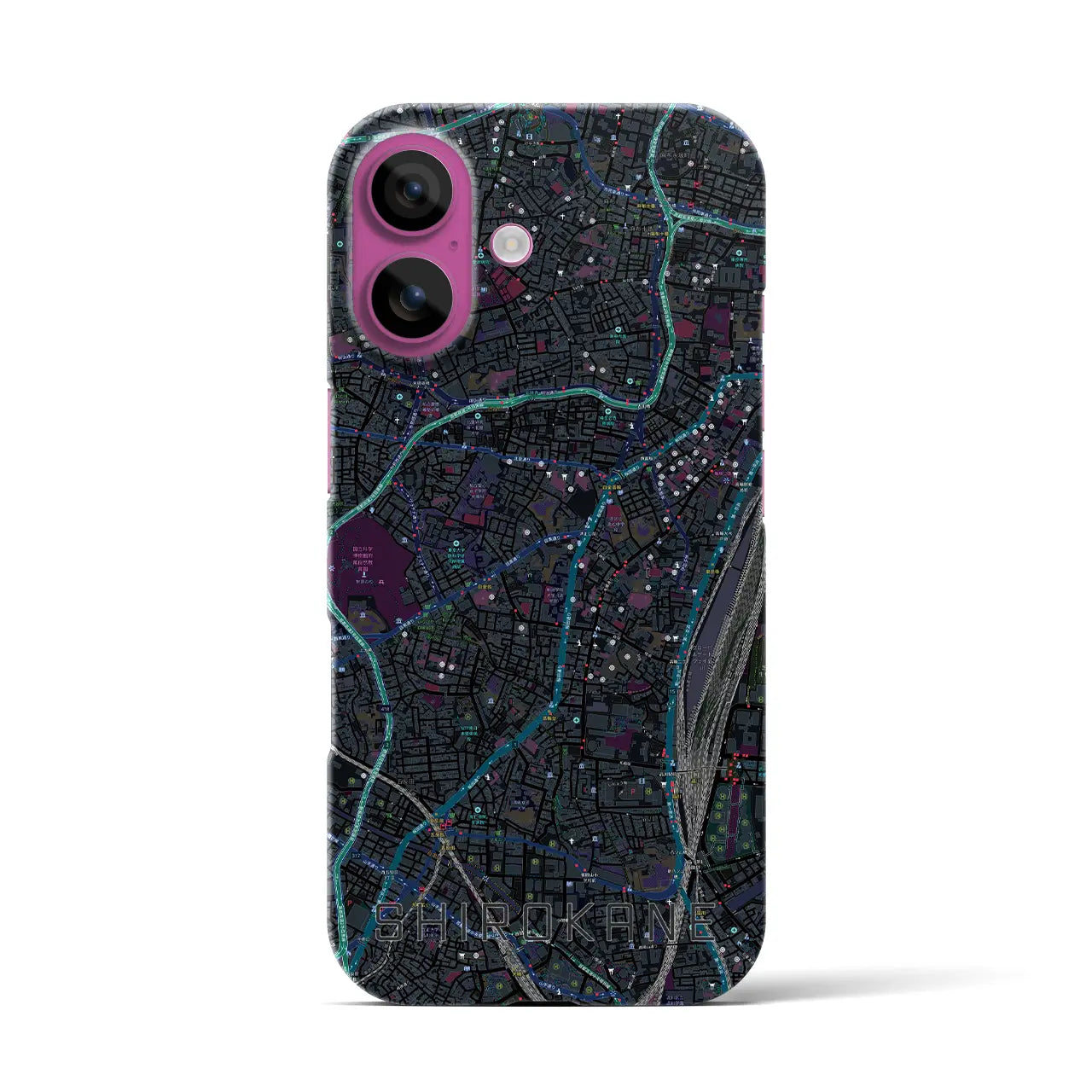 【白金(東京都)】地図柄iPhoneケース(バックカバータイプ)