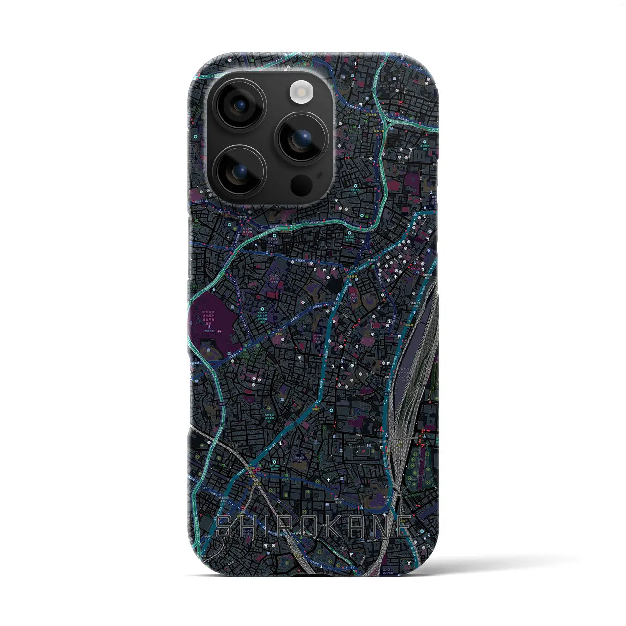 【白金(東京都)】地図柄iPhoneケース(バックカバータイプ)