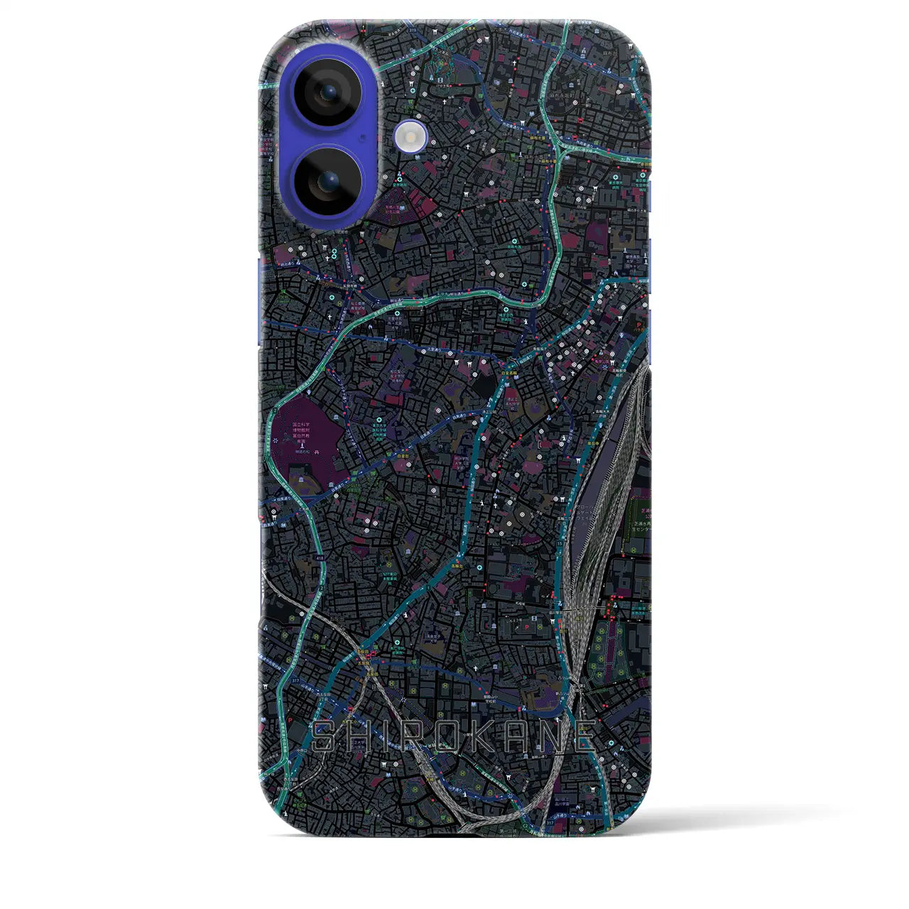 【白金(東京都)】地図柄iPhoneケース(バックカバータイプ)