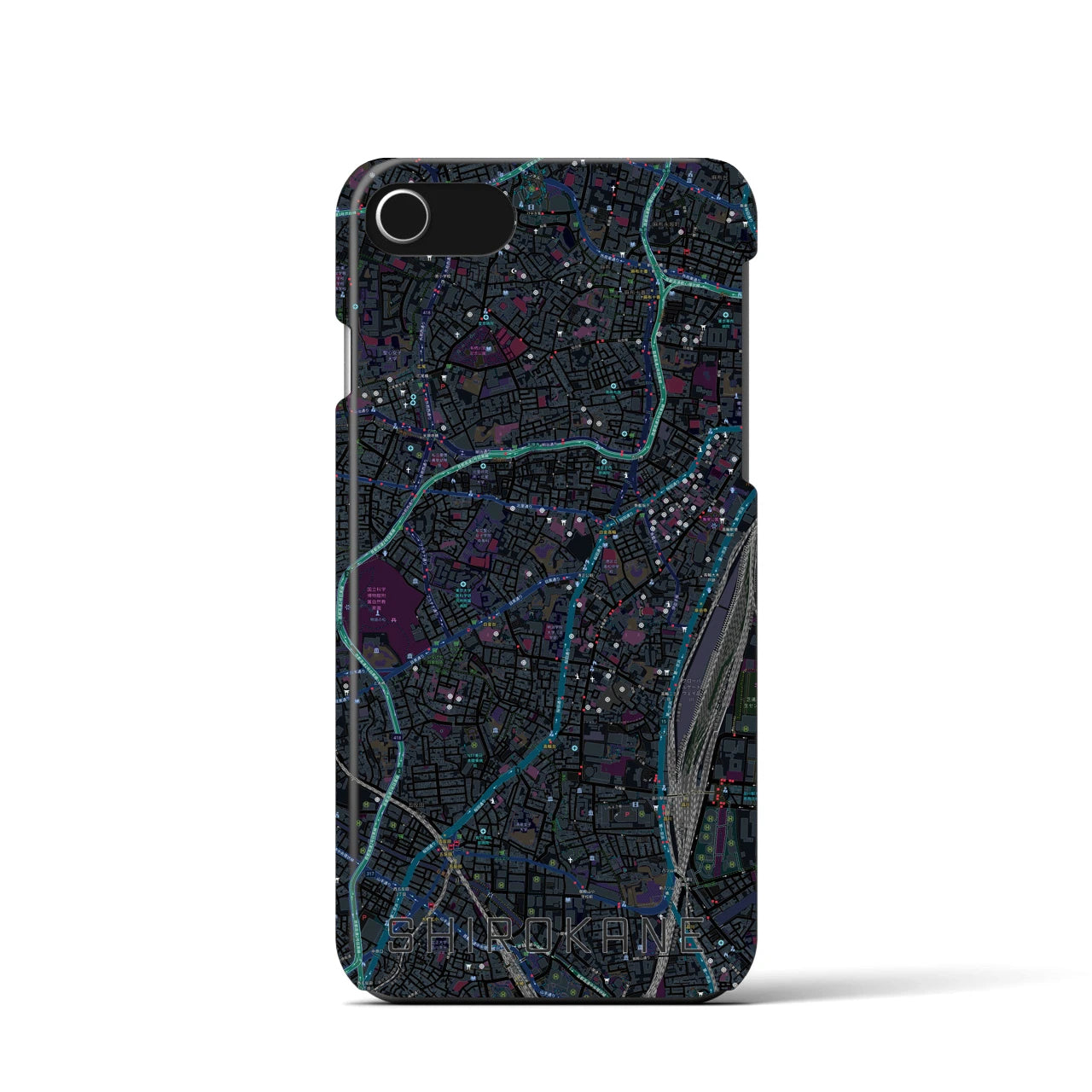 【白金(東京都)】地図柄iPhoneケース(バックカバータイプ)
