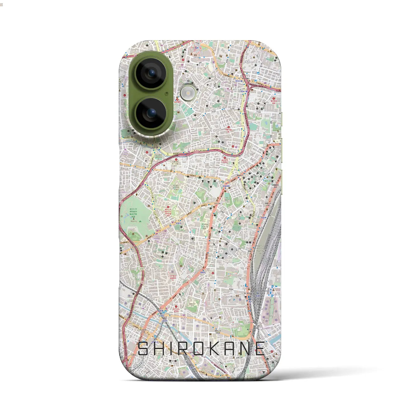 【白金(東京都)】地図柄iPhoneケース(バックカバータイプ)