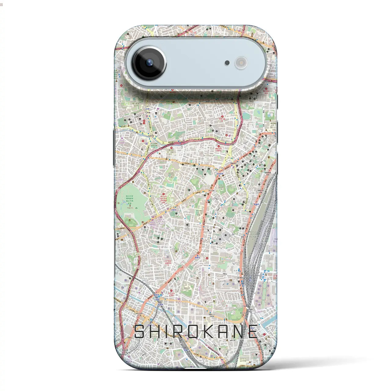 【白金(東京都)】地図柄iPhoneケース(バックカバータイプ)