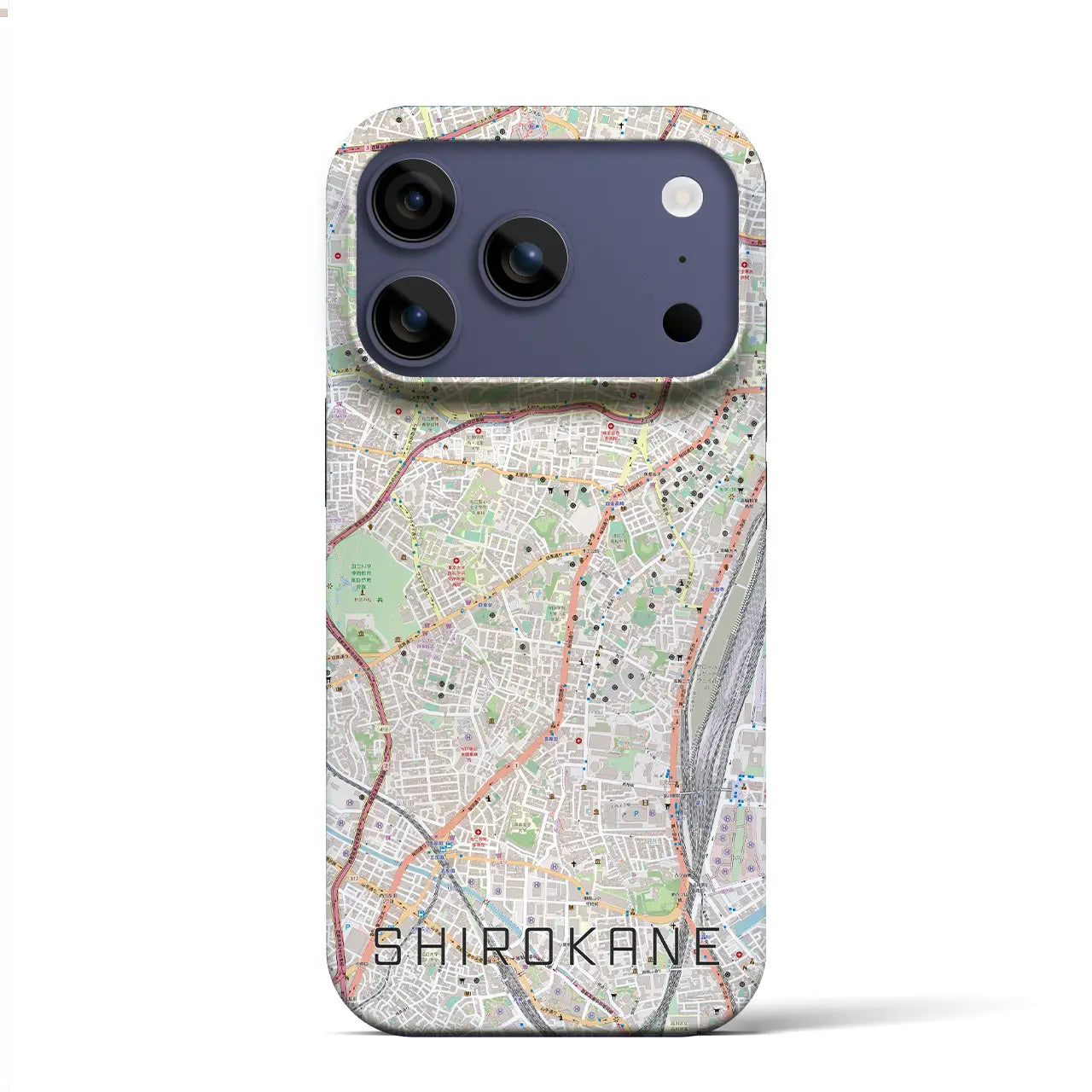 【白金(東京都)】地図柄iPhoneケース(バックカバータイプ)
