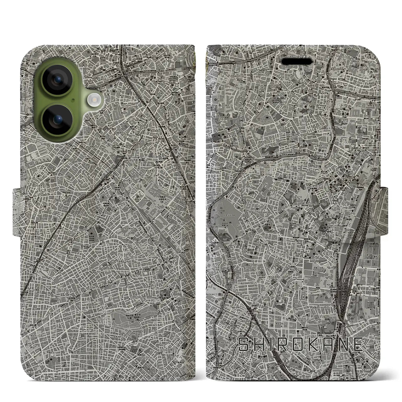 【白金(東京都)】地図柄iPhoneケース(手帳タイプ)