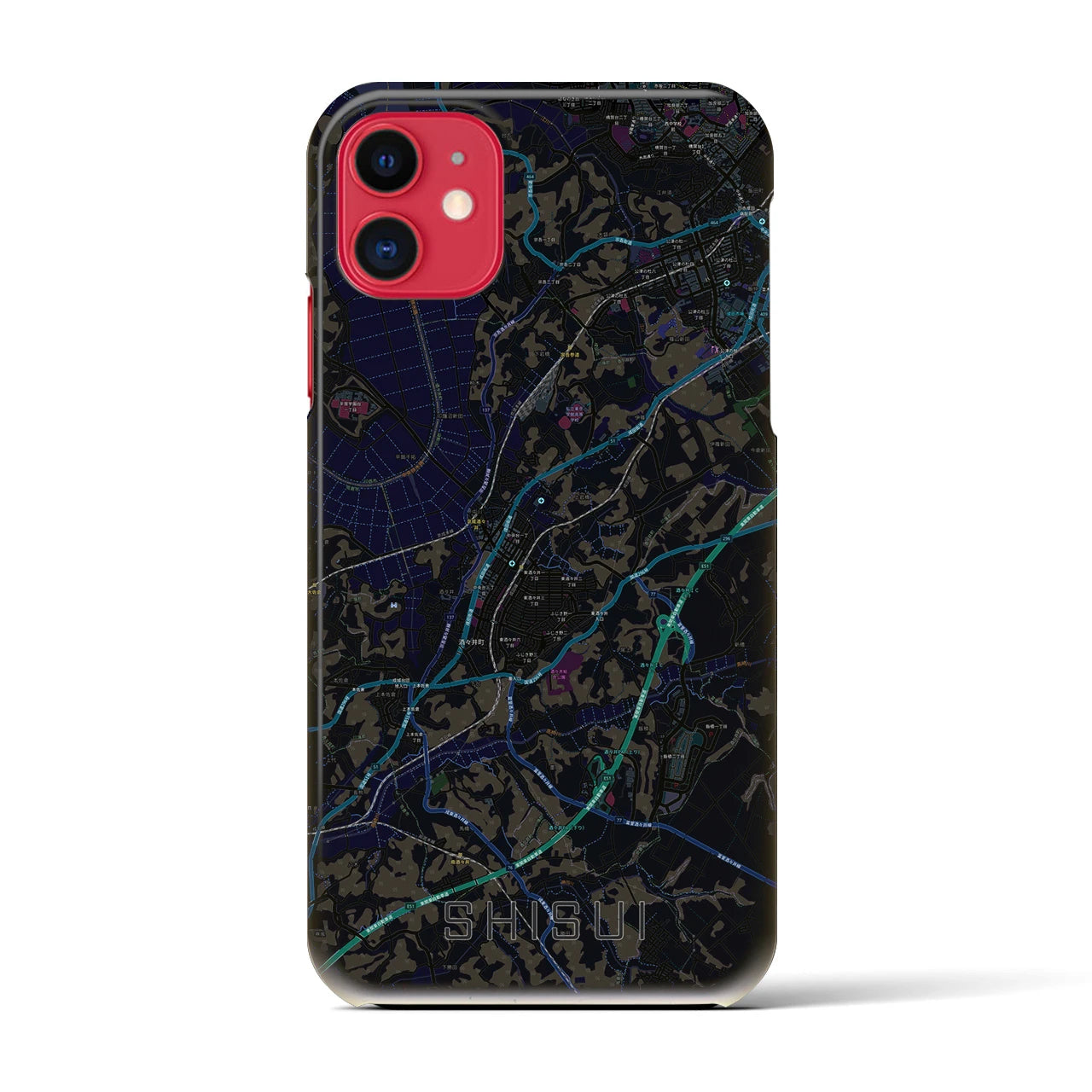 【酒々井(千葉県)】地図柄iPhoneケース(バックカバータイプ)