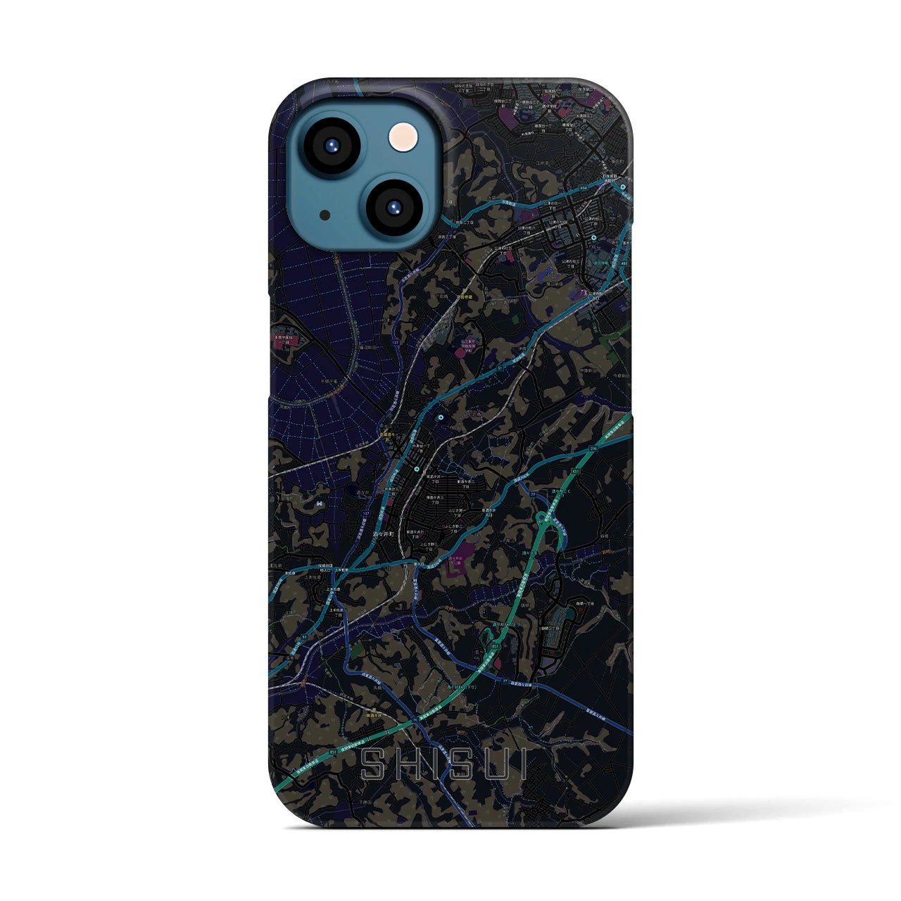 【酒々井(千葉県)】地図柄iPhoneケース(バックカバータイプ)