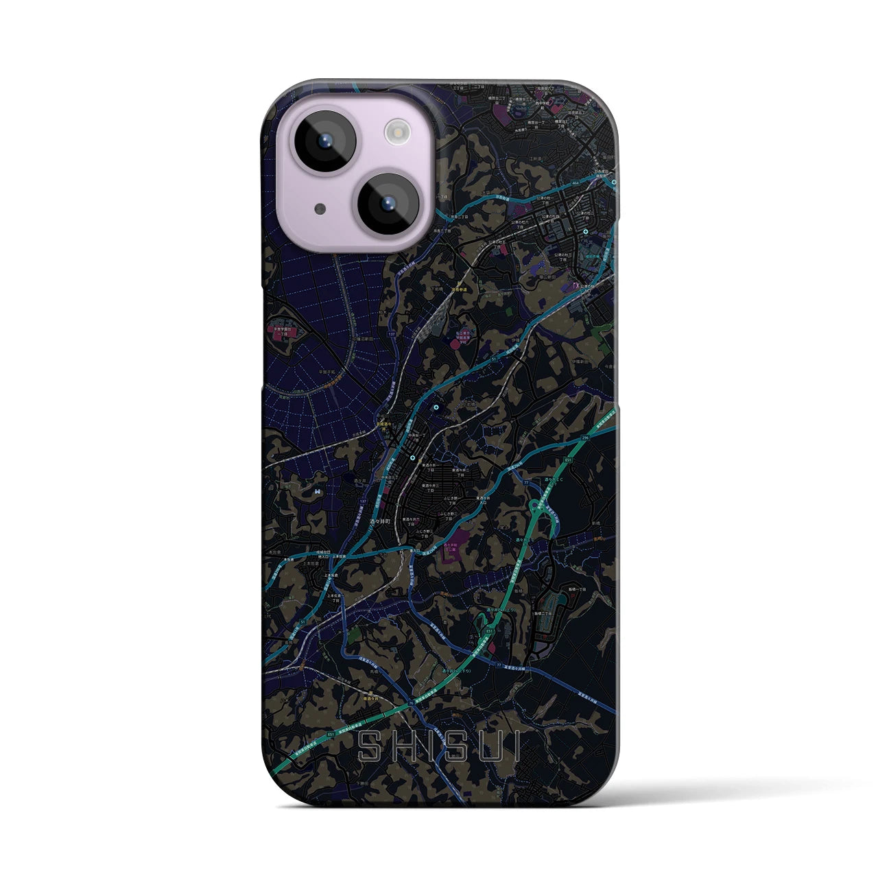 【酒々井(千葉県)】地図柄iPhoneケース(バックカバータイプ)