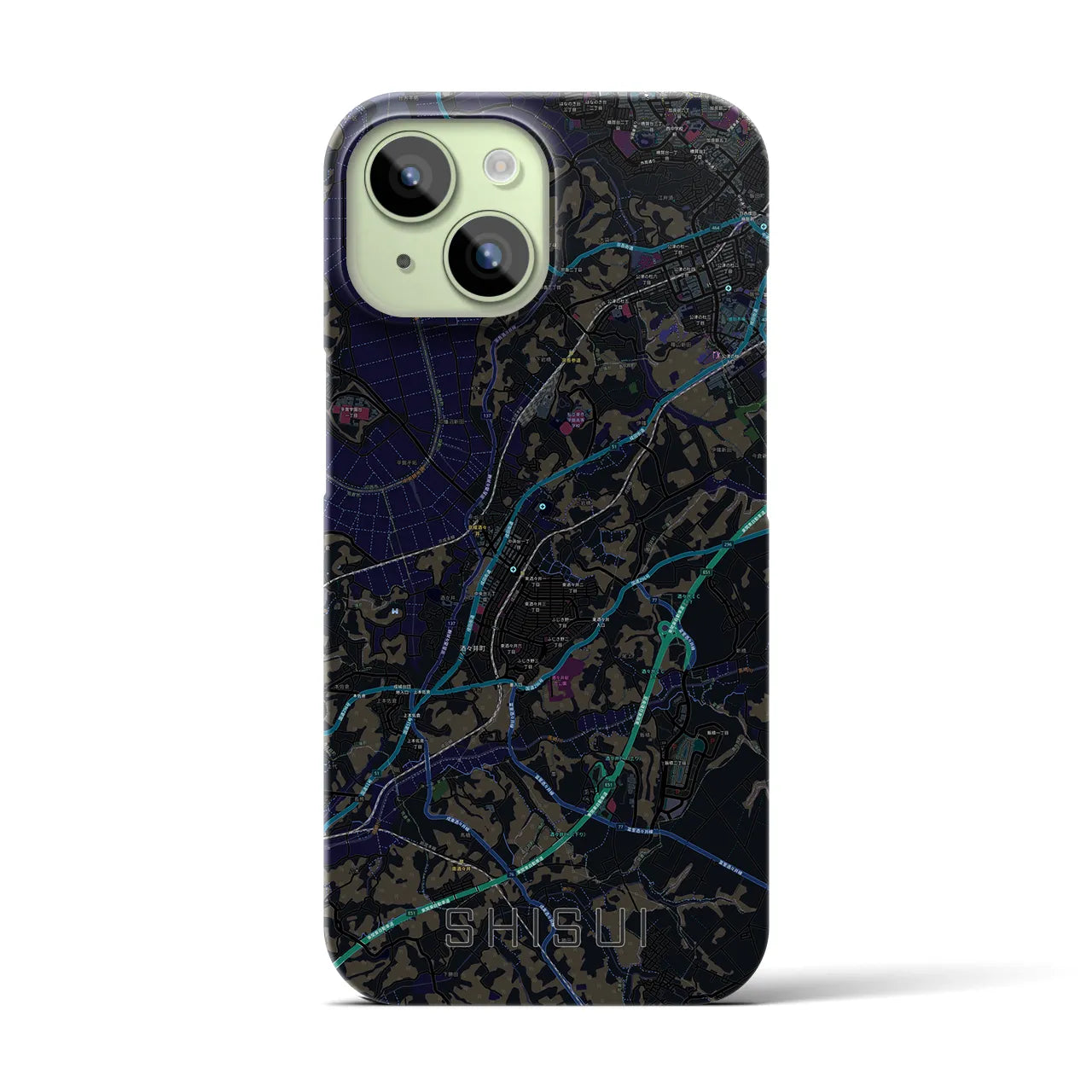 【酒々井(千葉県)】地図柄iPhoneケース(バックカバータイプ)