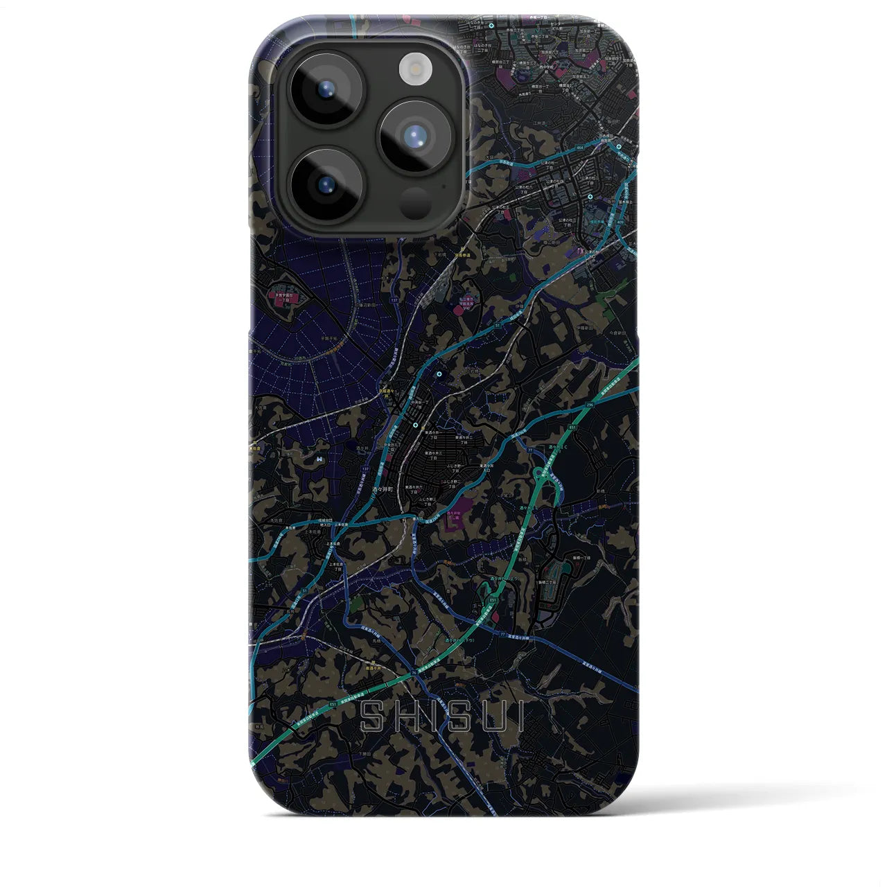 【酒々井(千葉県)】地図柄iPhoneケース(バックカバータイプ)