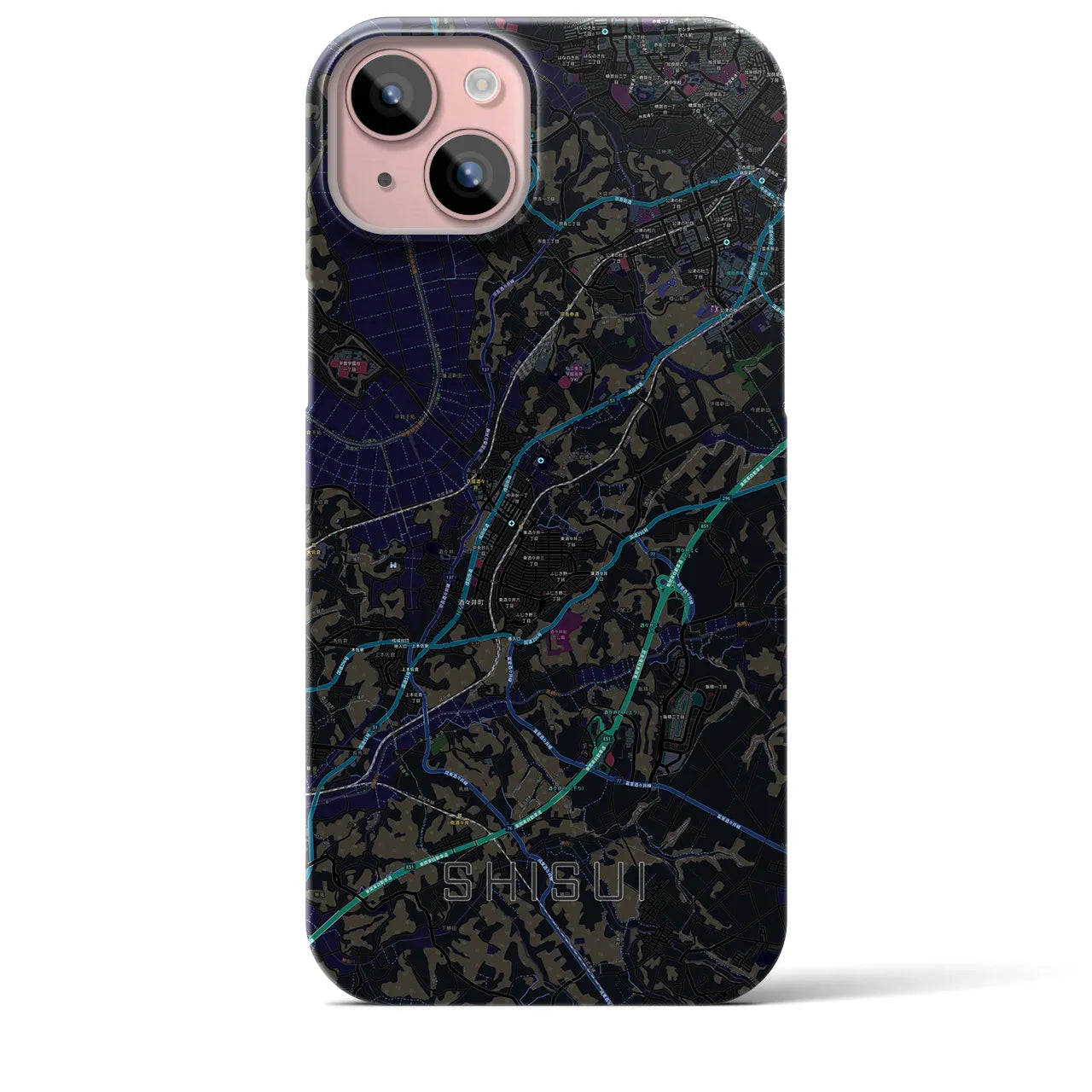 【酒々井(千葉県)】地図柄iPhoneケース(バックカバータイプ)
