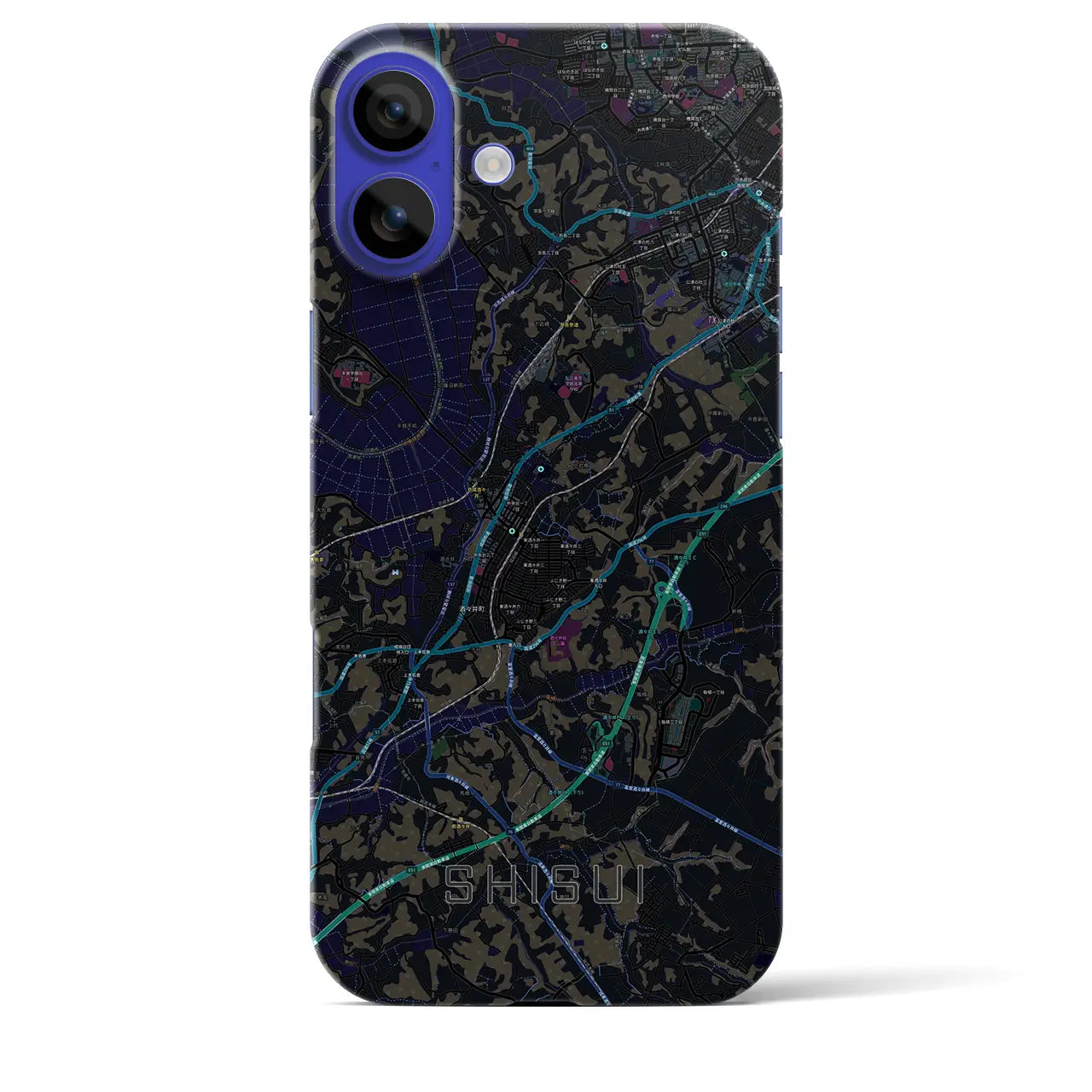 【酒々井(千葉県)】地図柄iPhoneケース(バックカバータイプ)
