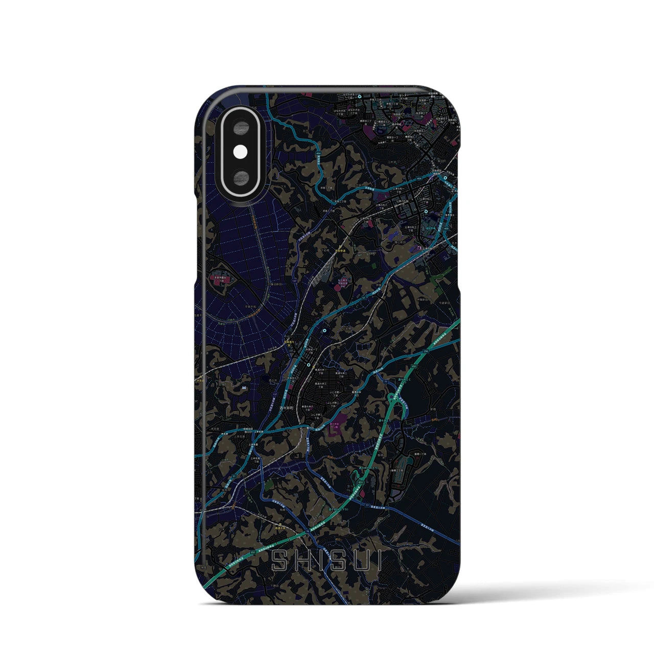 【酒々井(千葉県)】地図柄iPhoneケース(バックカバータイプ)